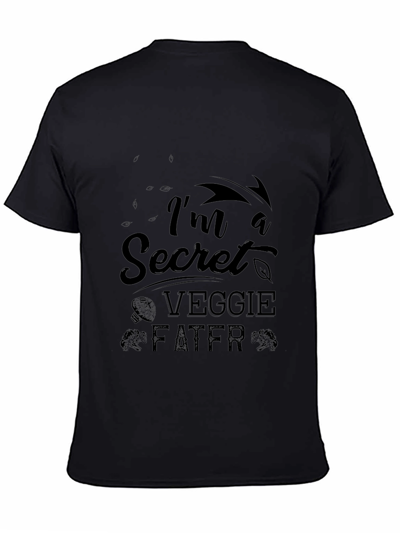 Secret Veggie Eater Black T-Shirt