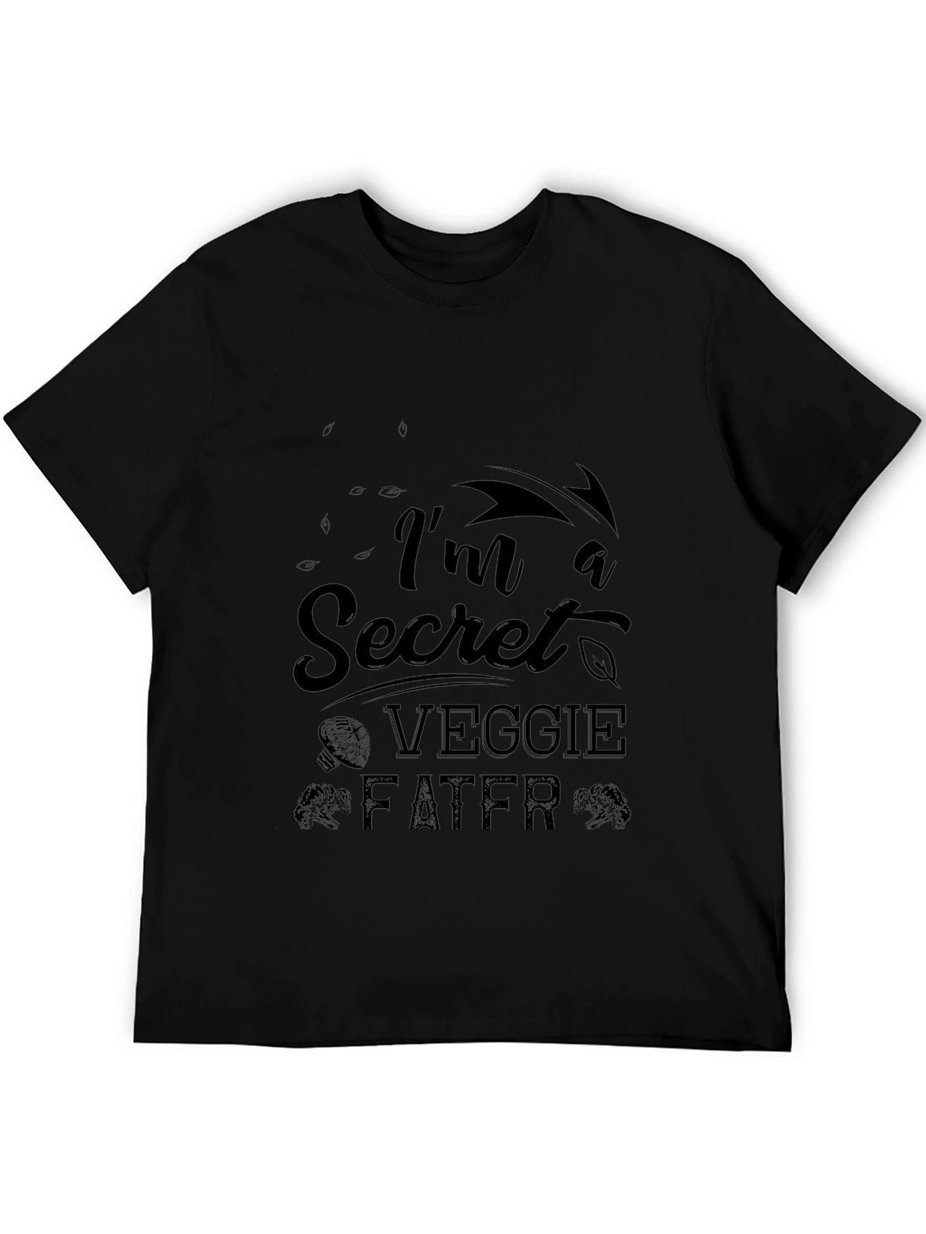 Secret Veggie Eater Black T-Shirt