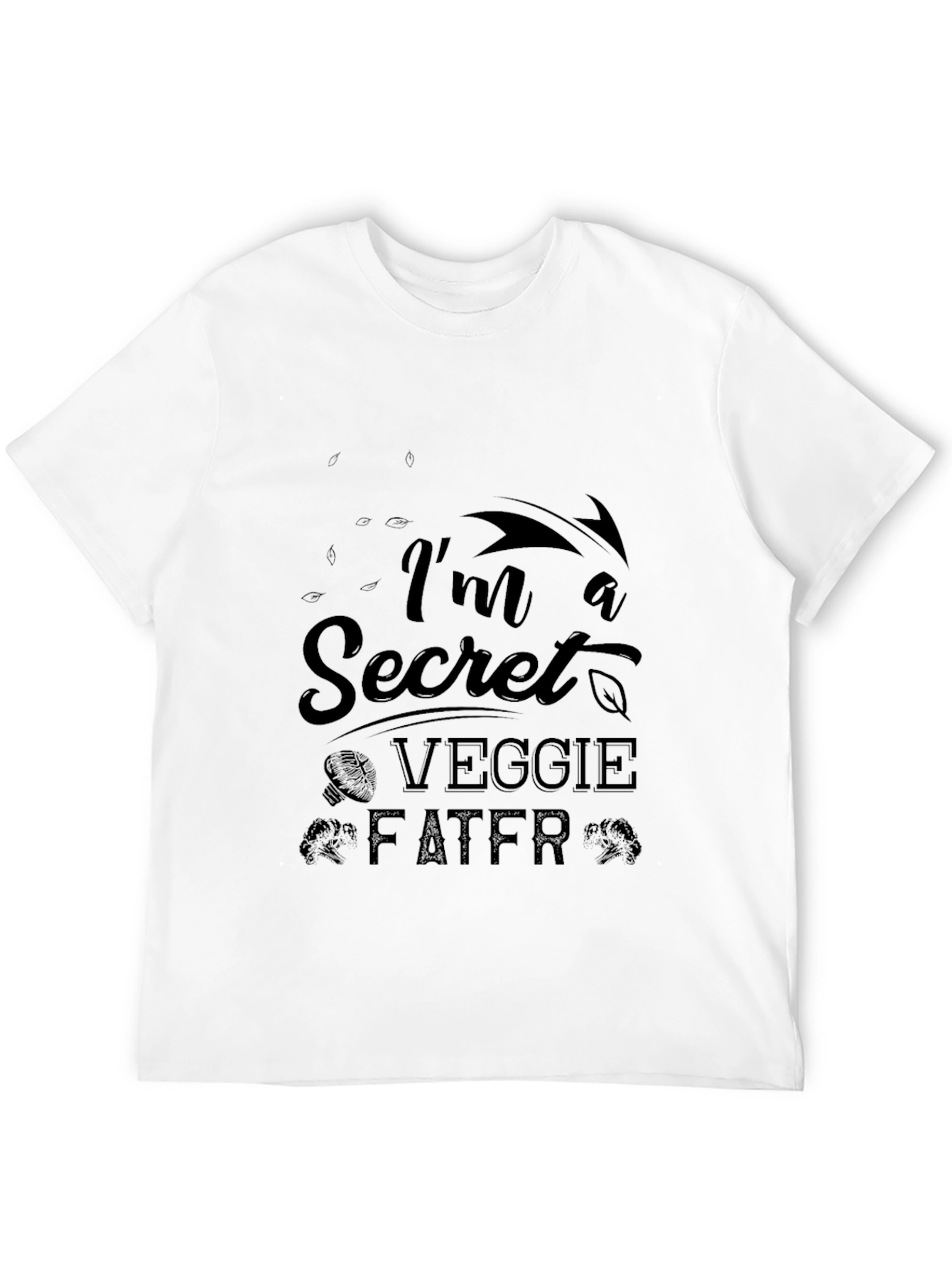 Secret Veggie Eater Black T-Shirt