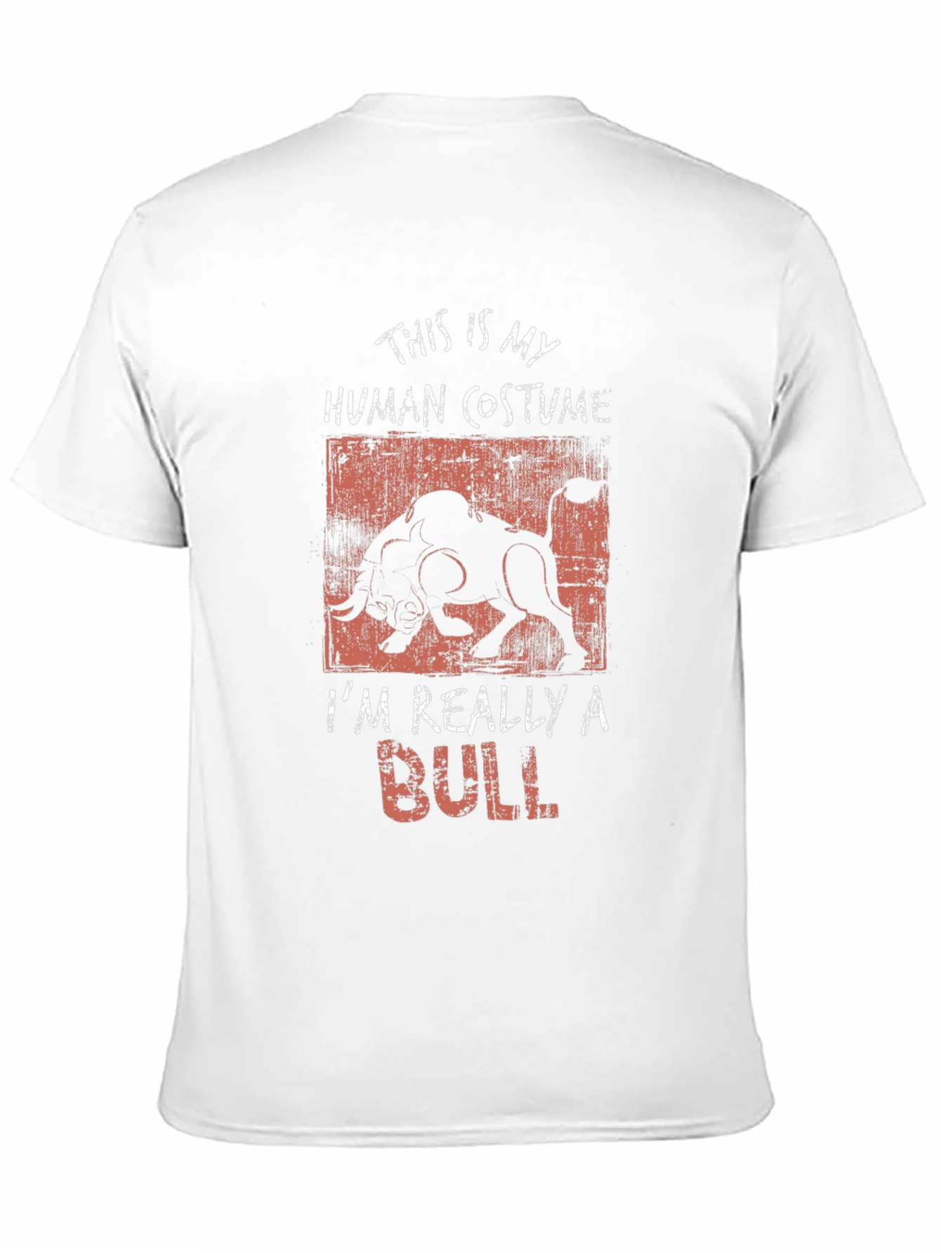 Human Costume Bull T-Shirt - Funny Animal Tee