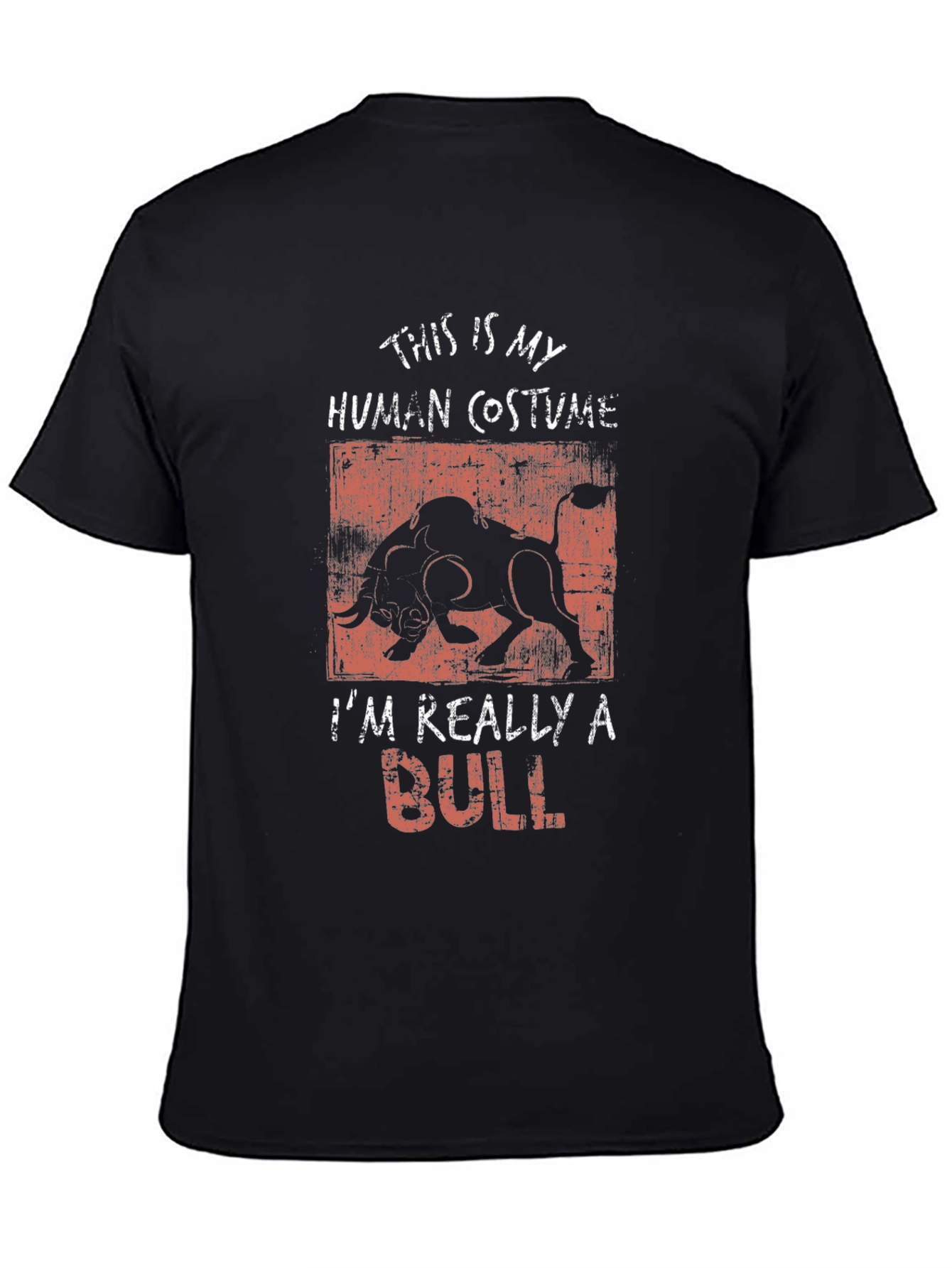 Human Costume Bull T-Shirt - Funny Animal Tee