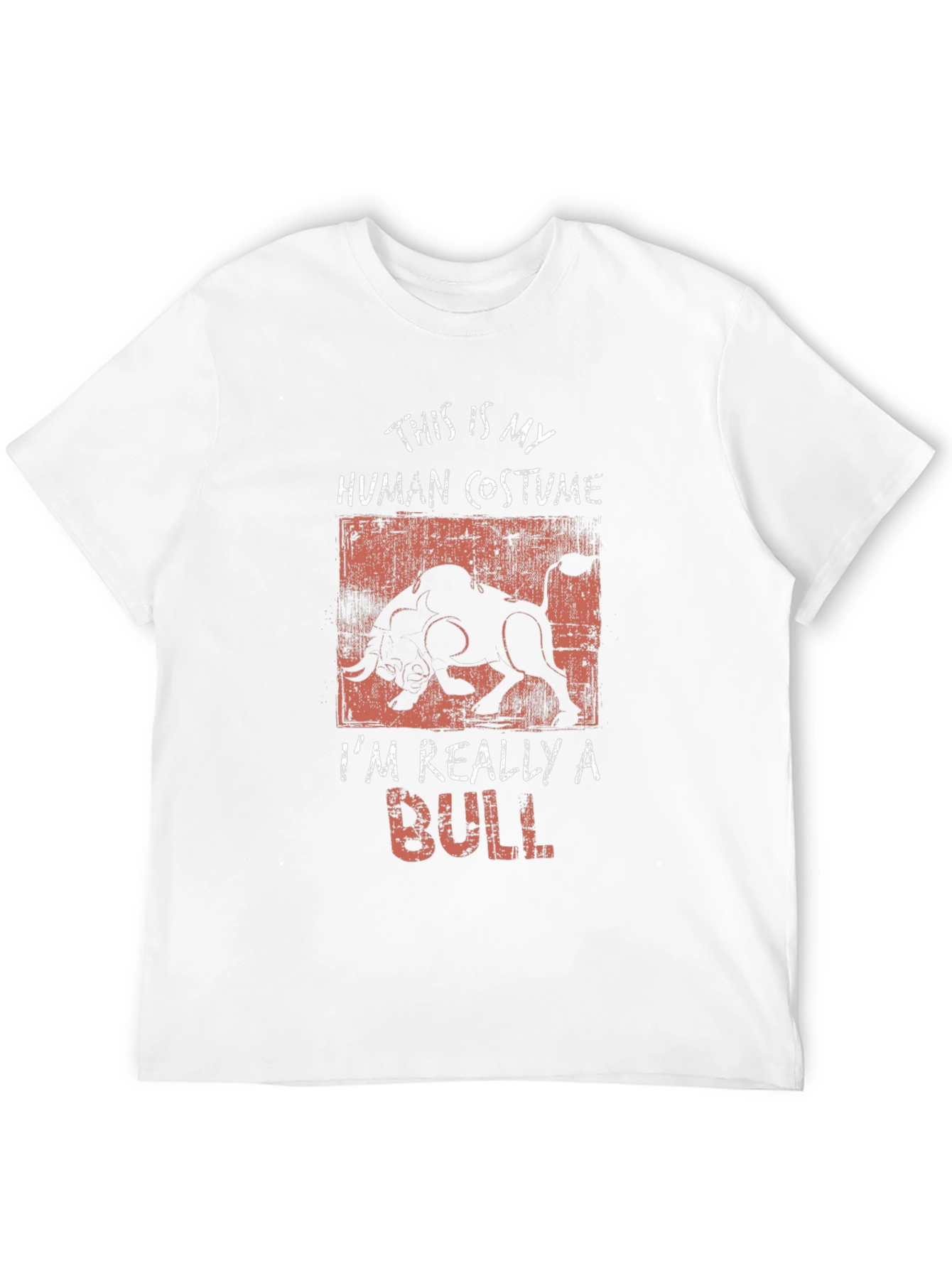 Human Costume Bull T-Shirt - Funny Animal Tee