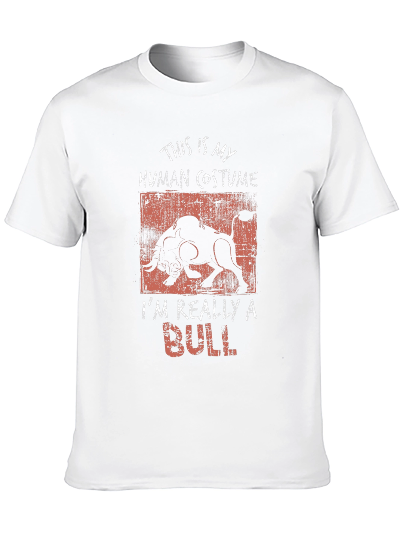 Human Costume Bull T-Shirt - Funny Animal Tee