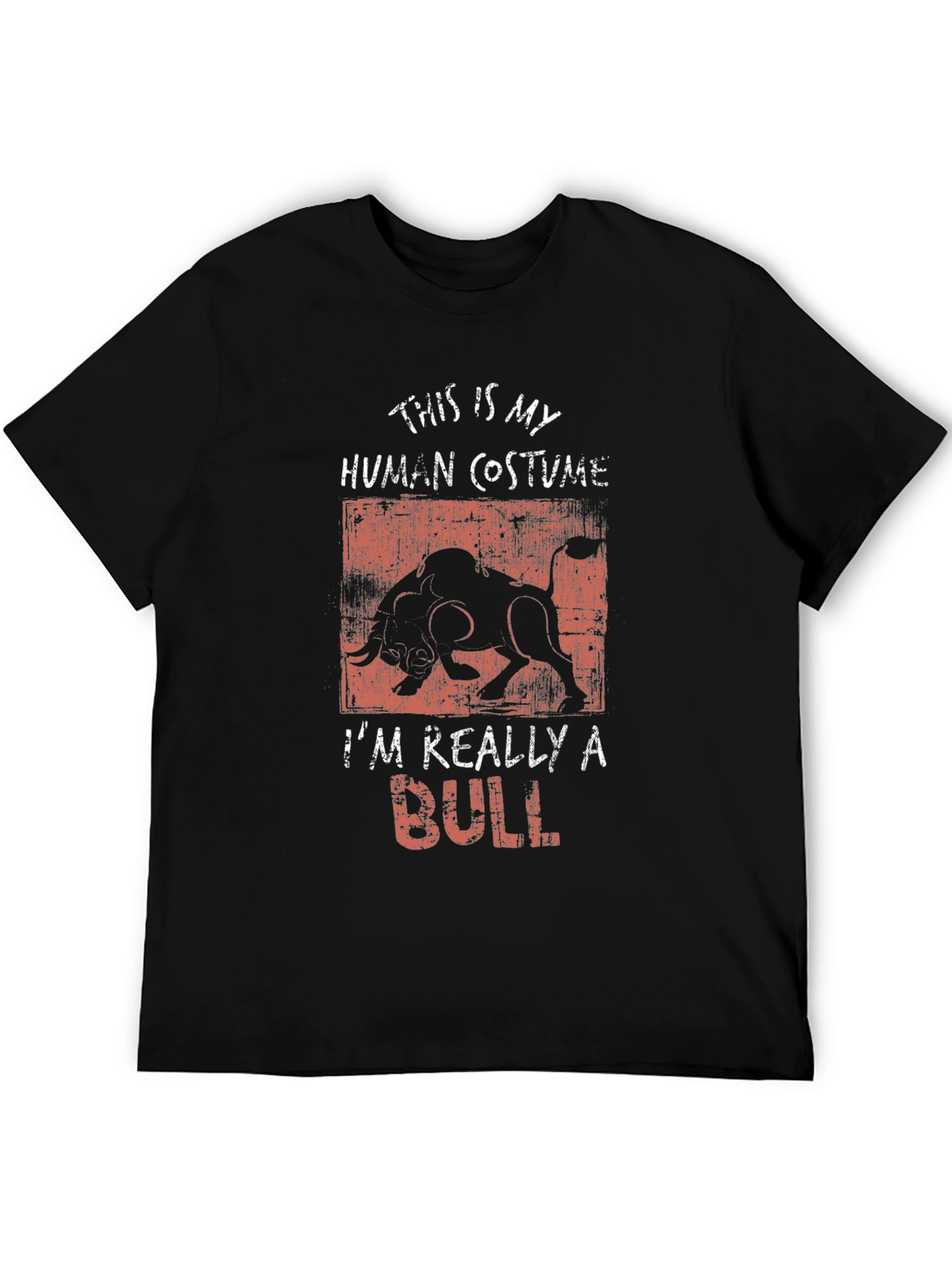 Human Costume Bull T-Shirt - Funny Animal Tee
