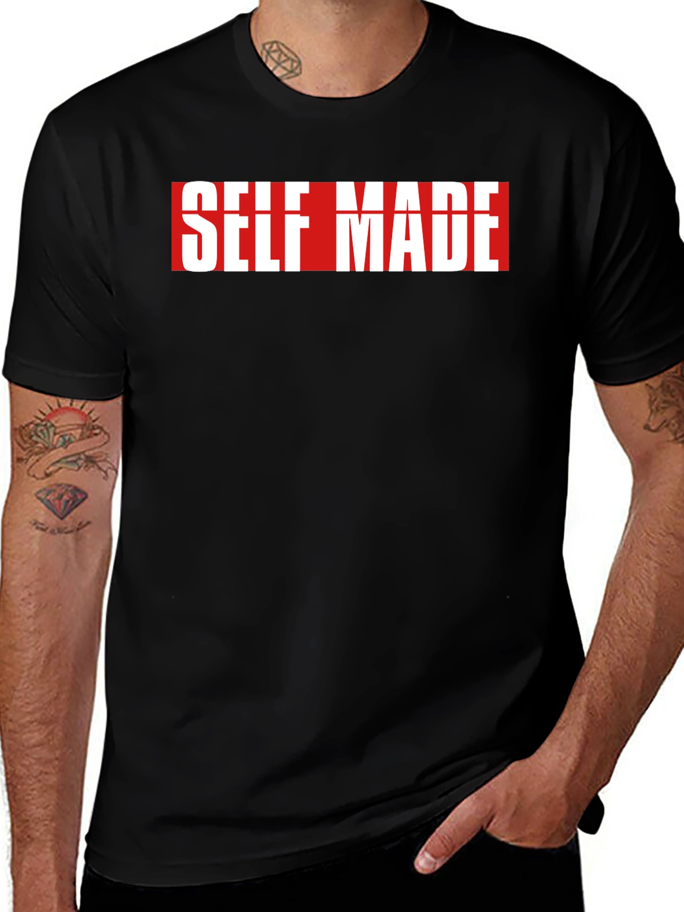 Self Made Graphic Tee - Mens Black T-Shirt