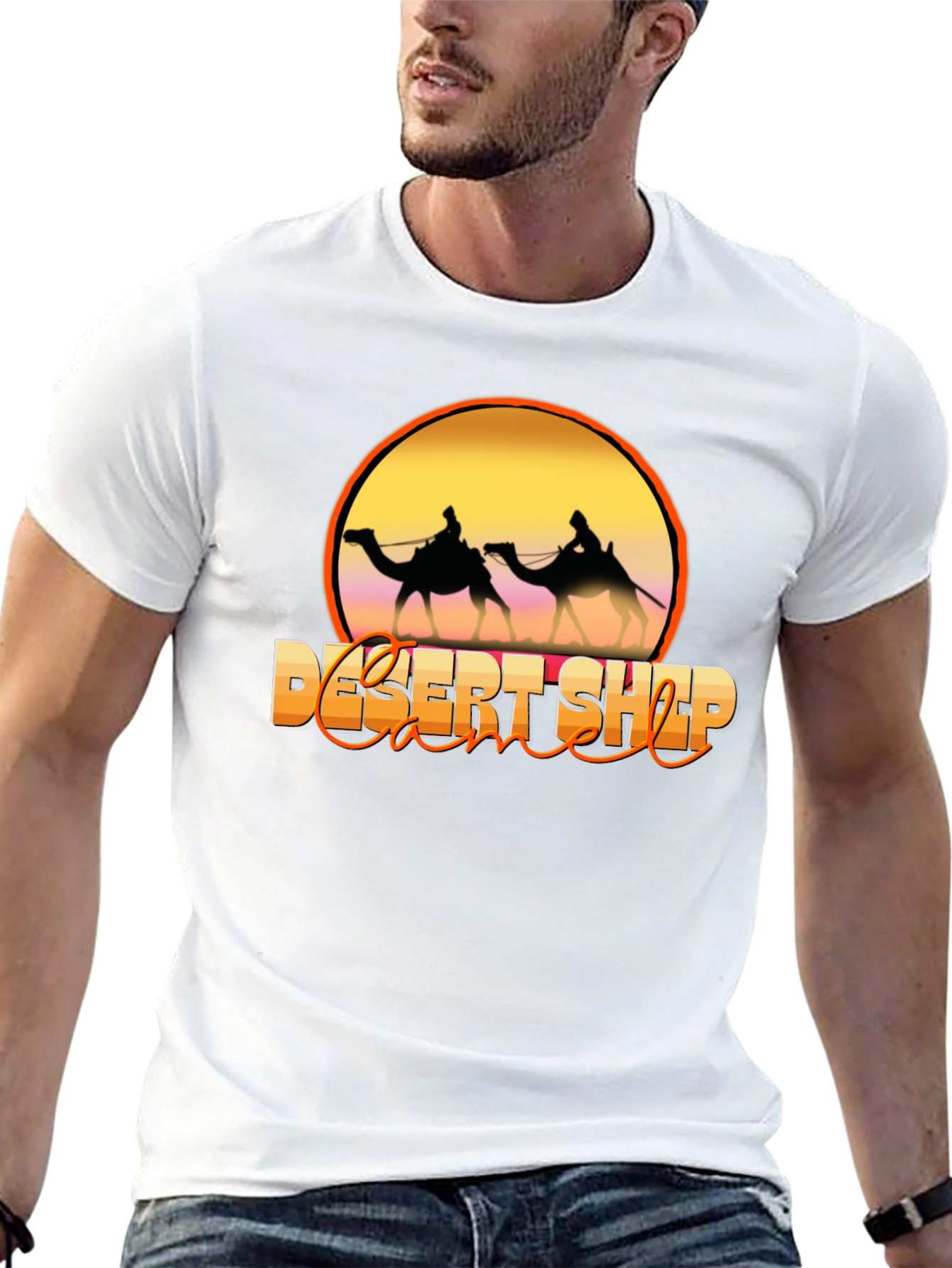 Desert Ship Camel Silhouette T-Shirt
