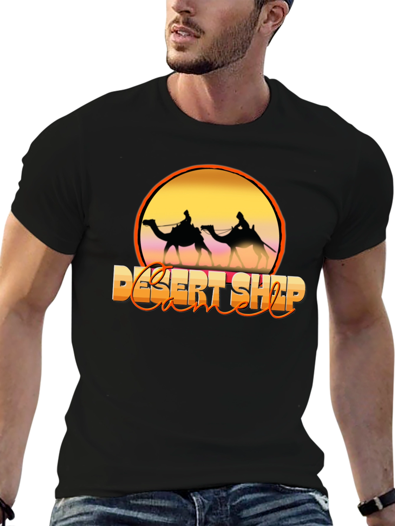 Desert Ship Camel Silhouette T-Shirt
