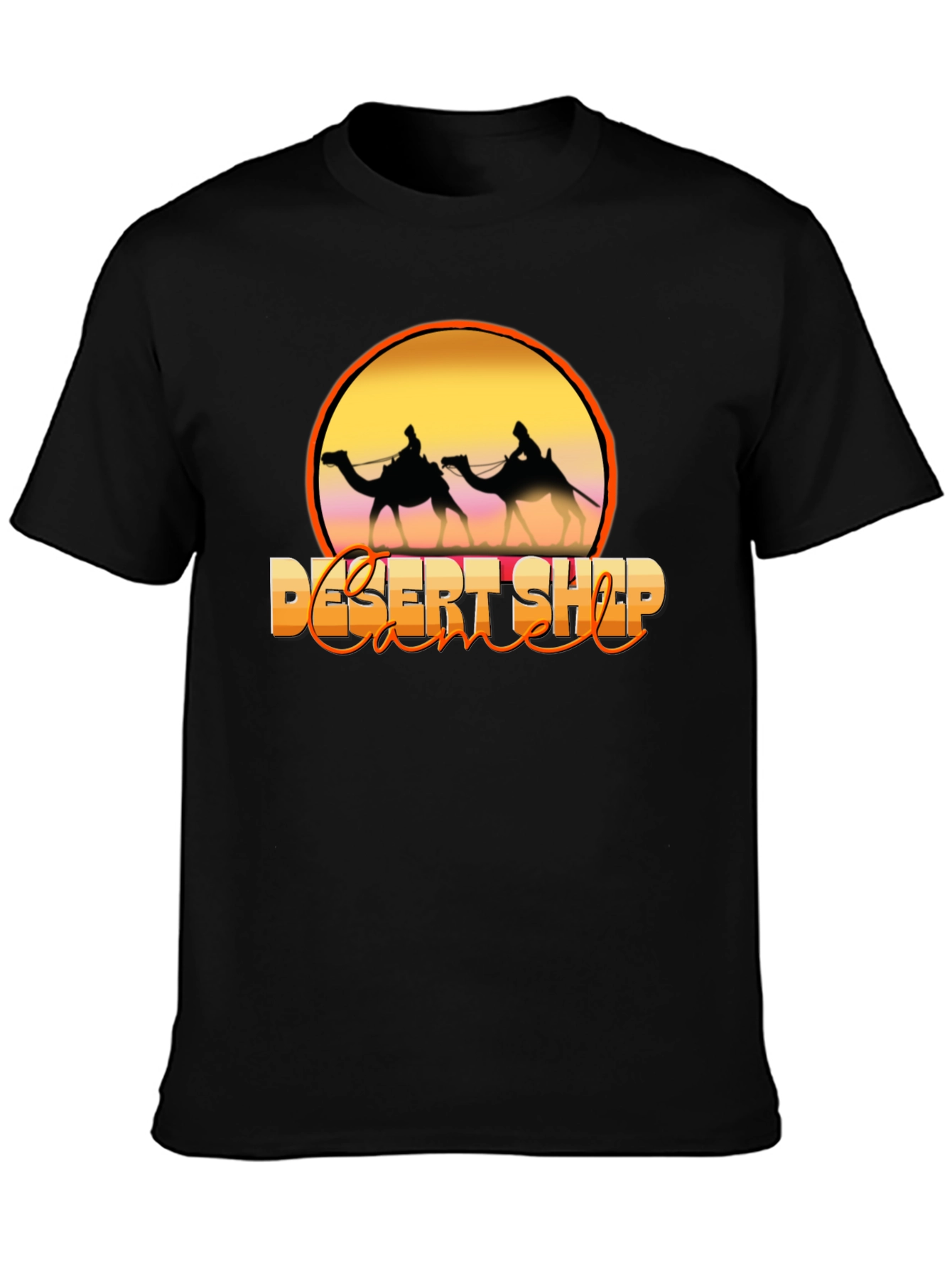 Desert Ship Camel Silhouette T-Shirt