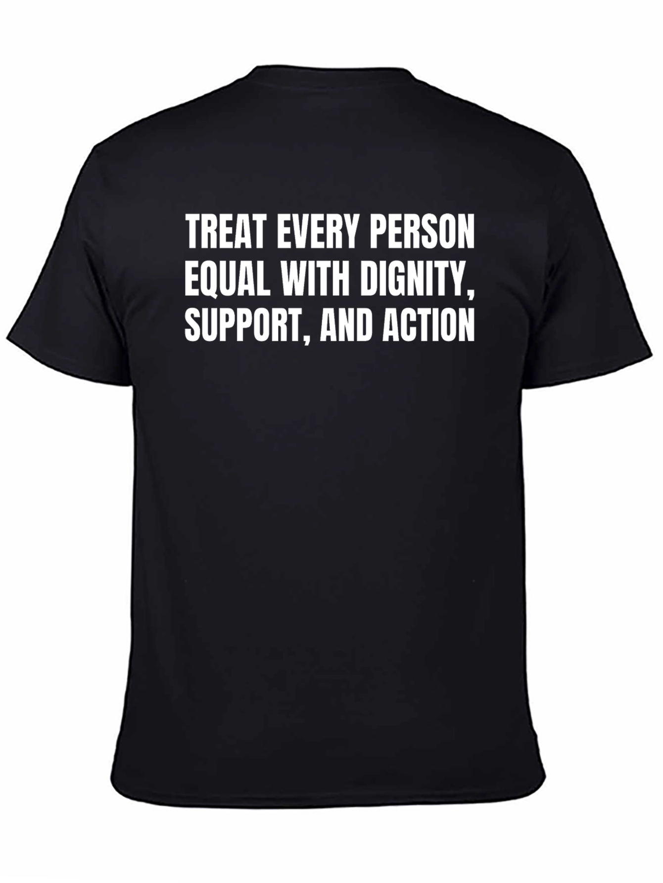 Equality Dignity Support Action Black T-Shirt