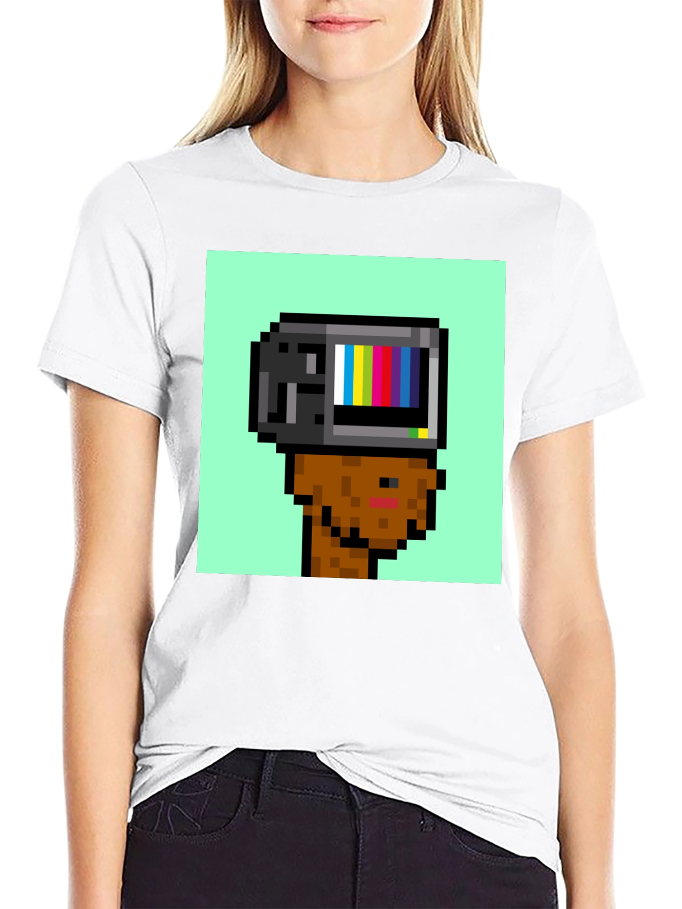 Pixel TV Head T-Shirt