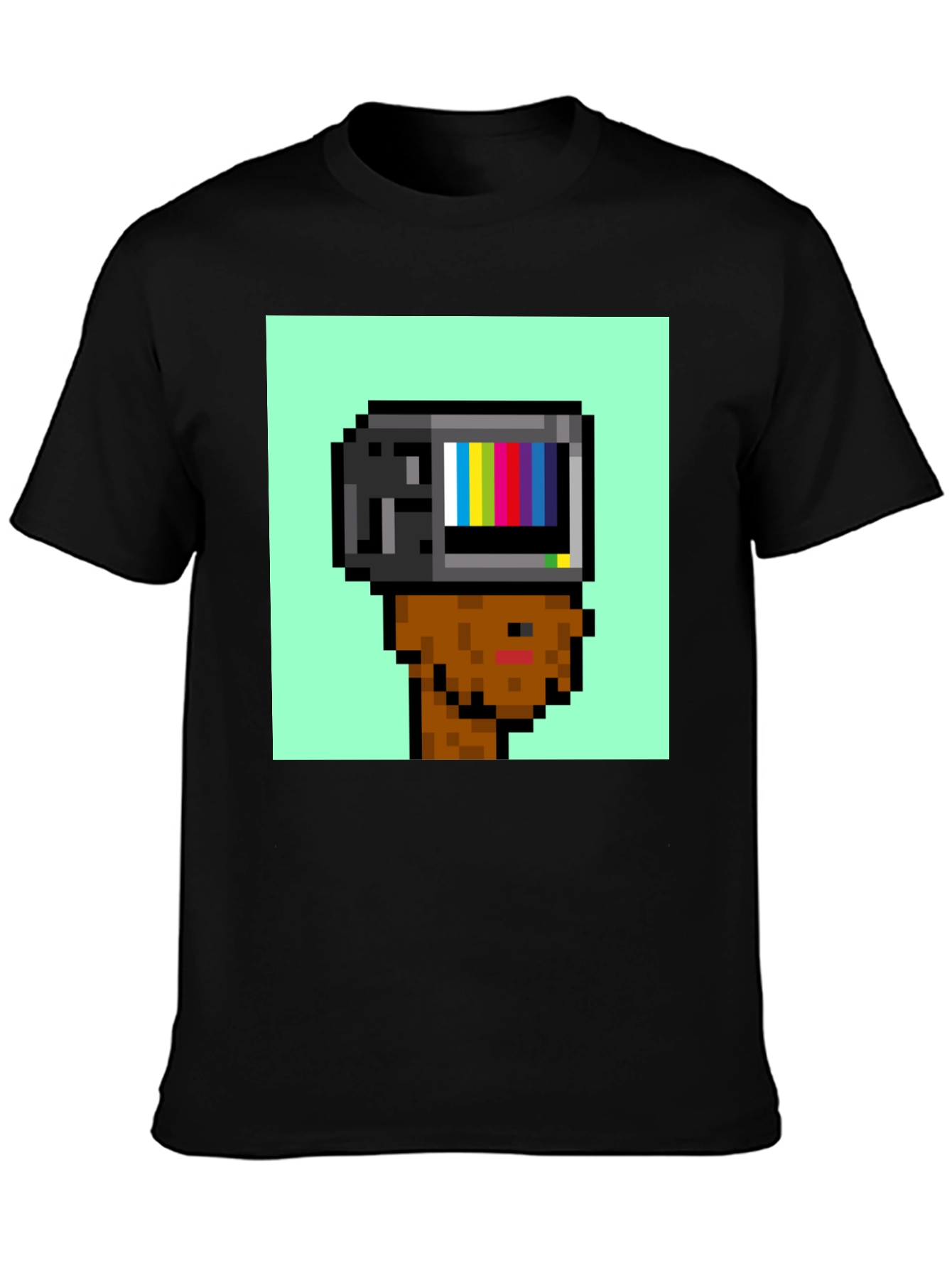 Pixel TV Head T-Shirt