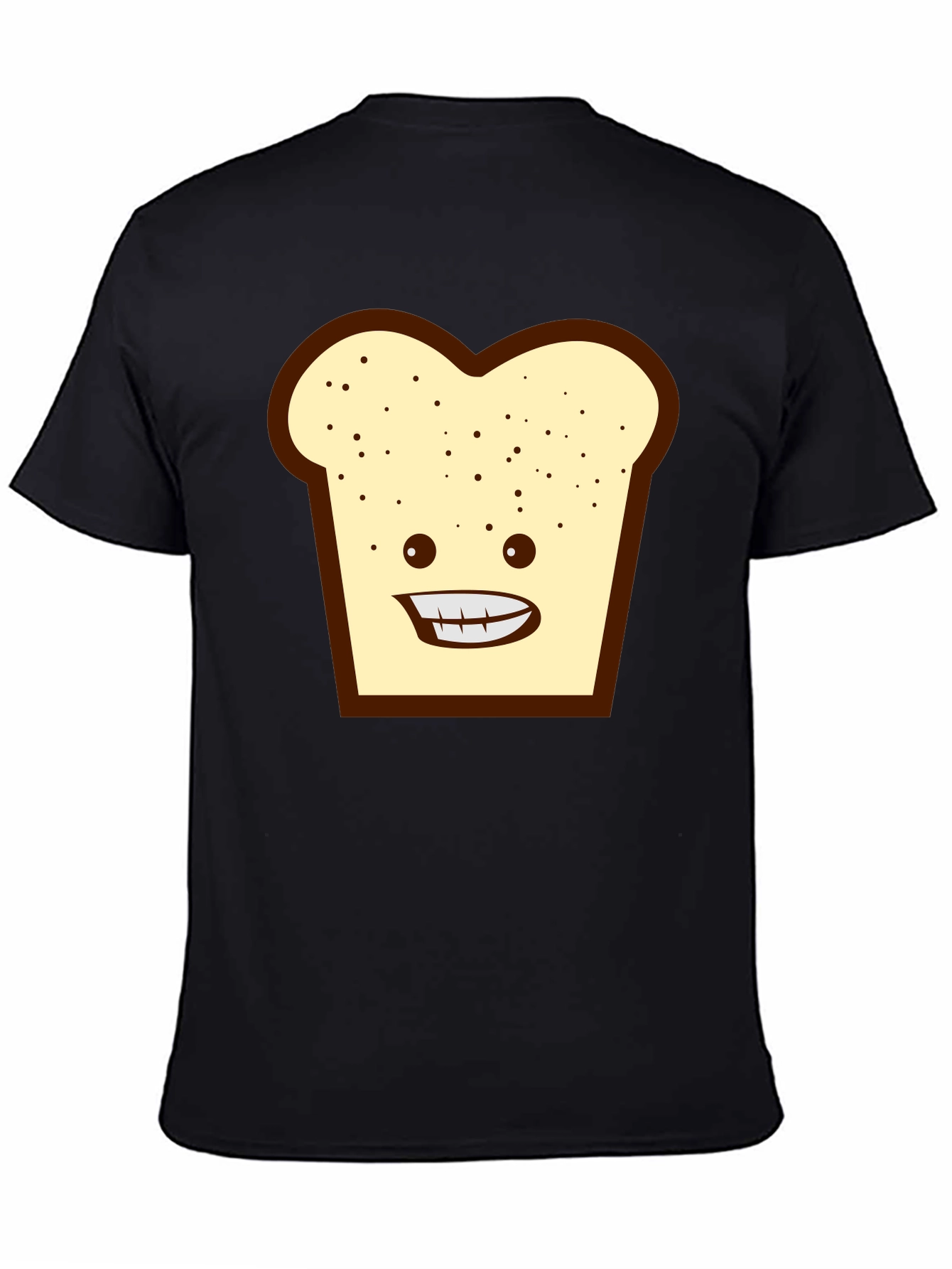 Funny Toast Graphic Tee - Black Unisex T-Shirt