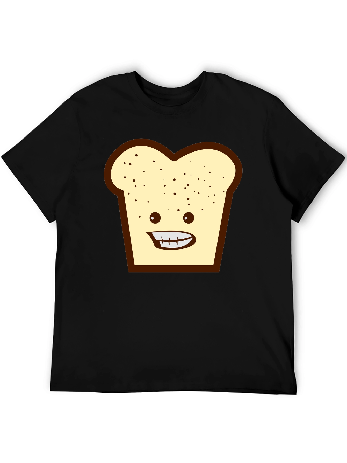Funny Toast Graphic Tee - Black Unisex T-Shirt