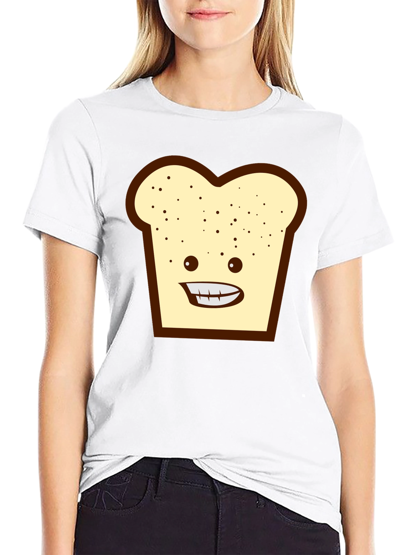 Funny Toast Graphic Tee - Black Unisex T-Shirt