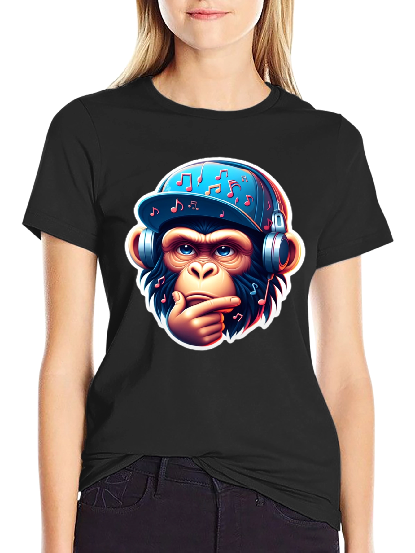 Monkey DJ Graphic T-Shirt - Cool Ape Design