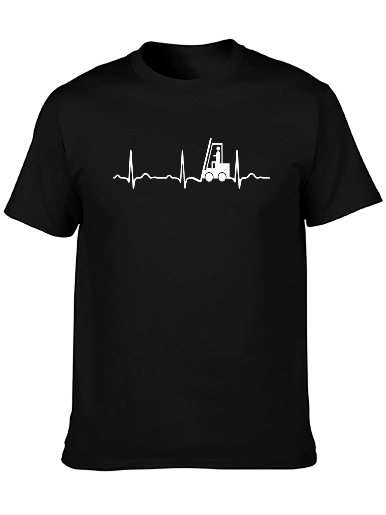 Forklift Heartbeat Graphic T-Shirt