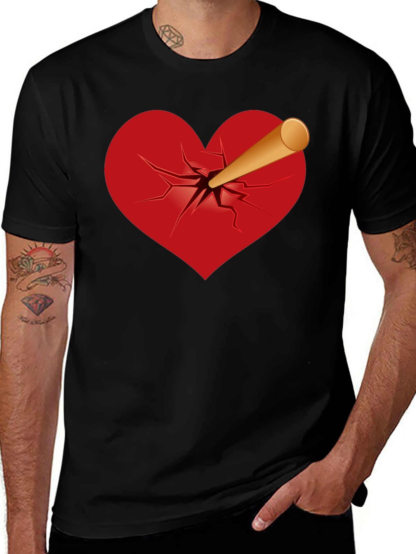 Broken Heart T-Shirt - Unique Graphic Tee