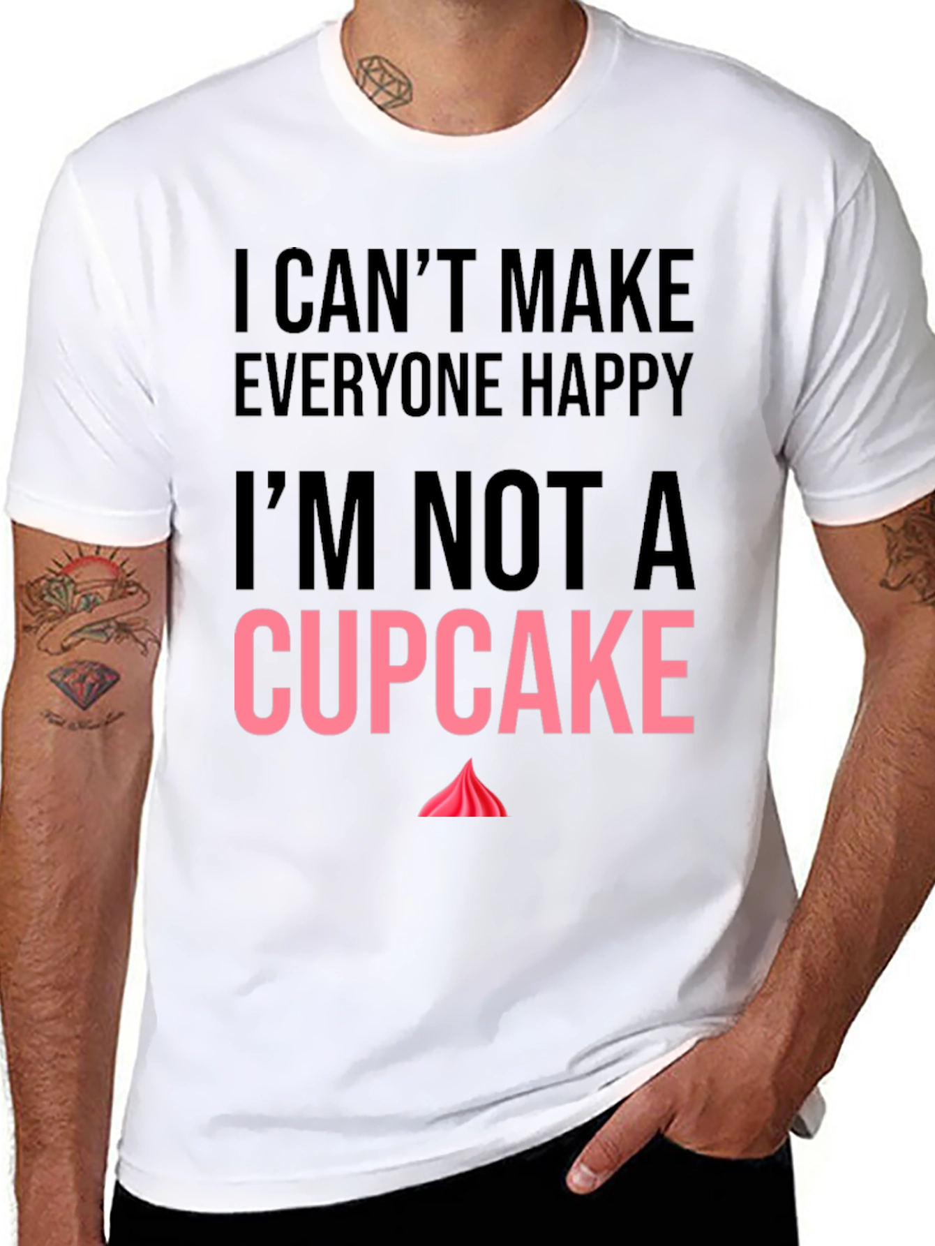 Im Not a Cupcake Funny Graphic T-Shirt