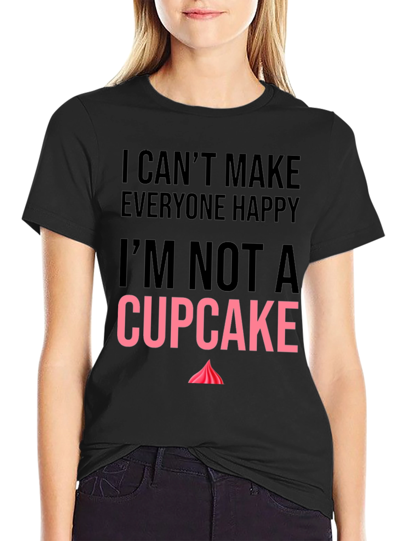Im Not a Cupcake Funny Graphic T-Shirt
