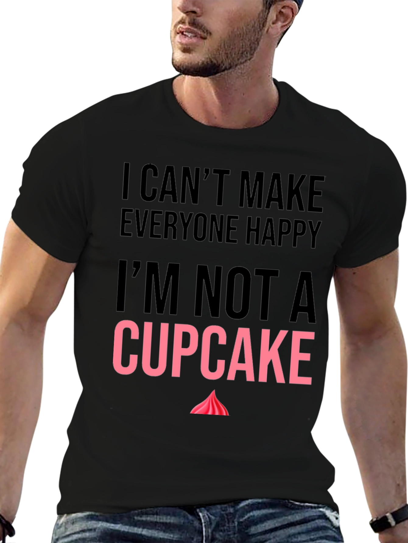 Im Not a Cupcake Funny Graphic T-Shirt