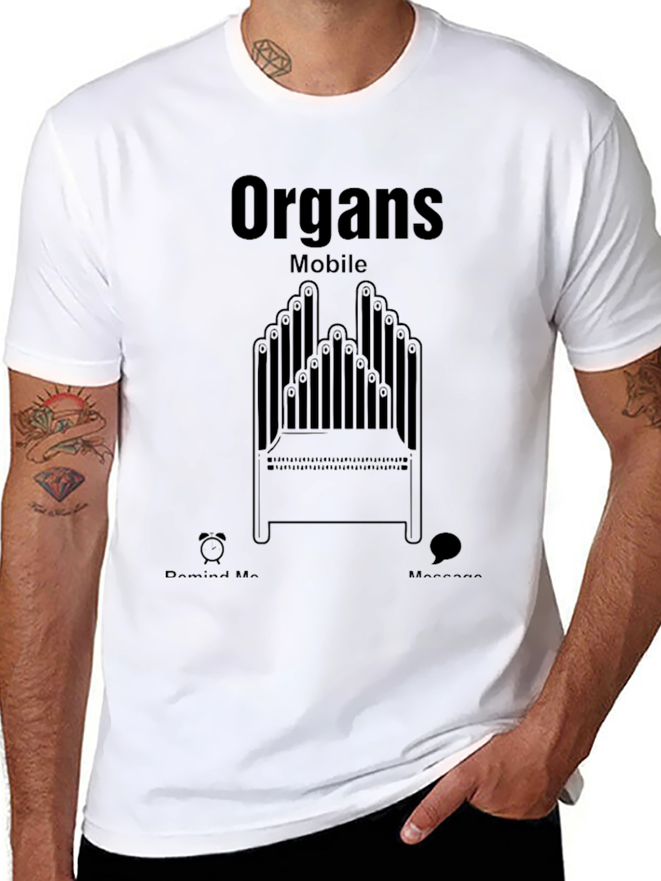 Organs Mobile Graphic T-Shirt - Unique Design