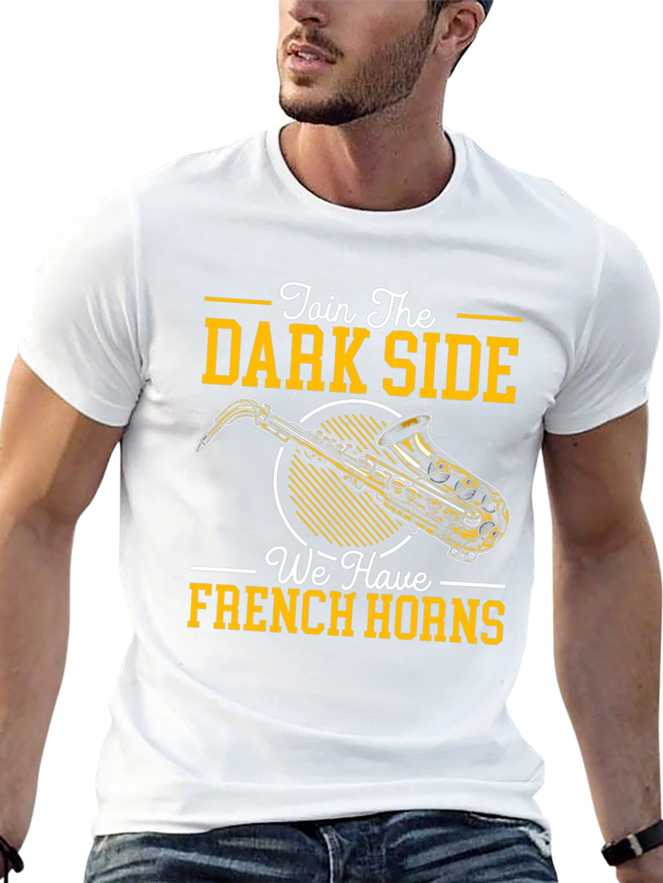Join the Dark Side French Horns Saxophone T-Shirt