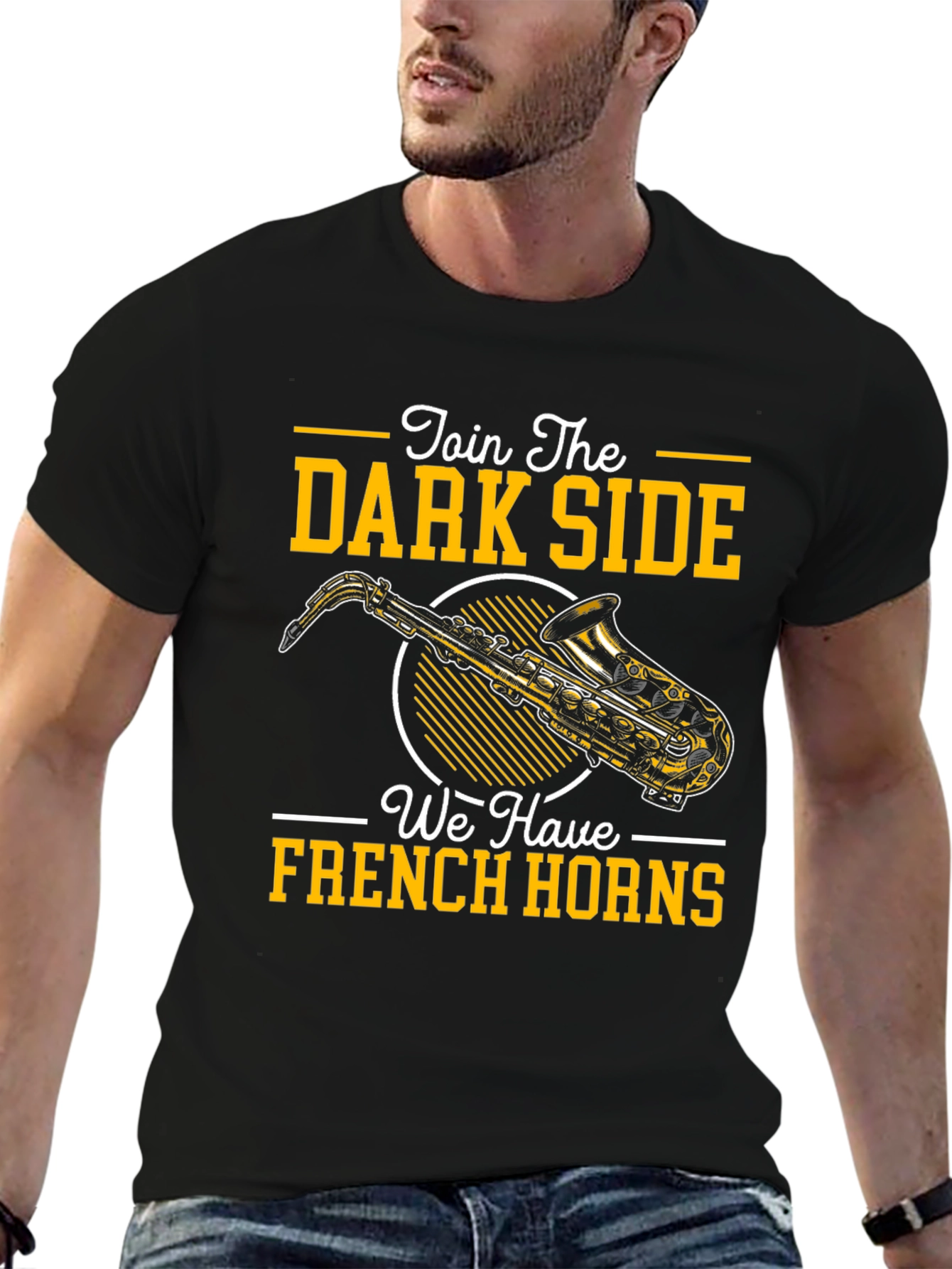 Join the Dark Side French Horns Saxophone T-Shirt