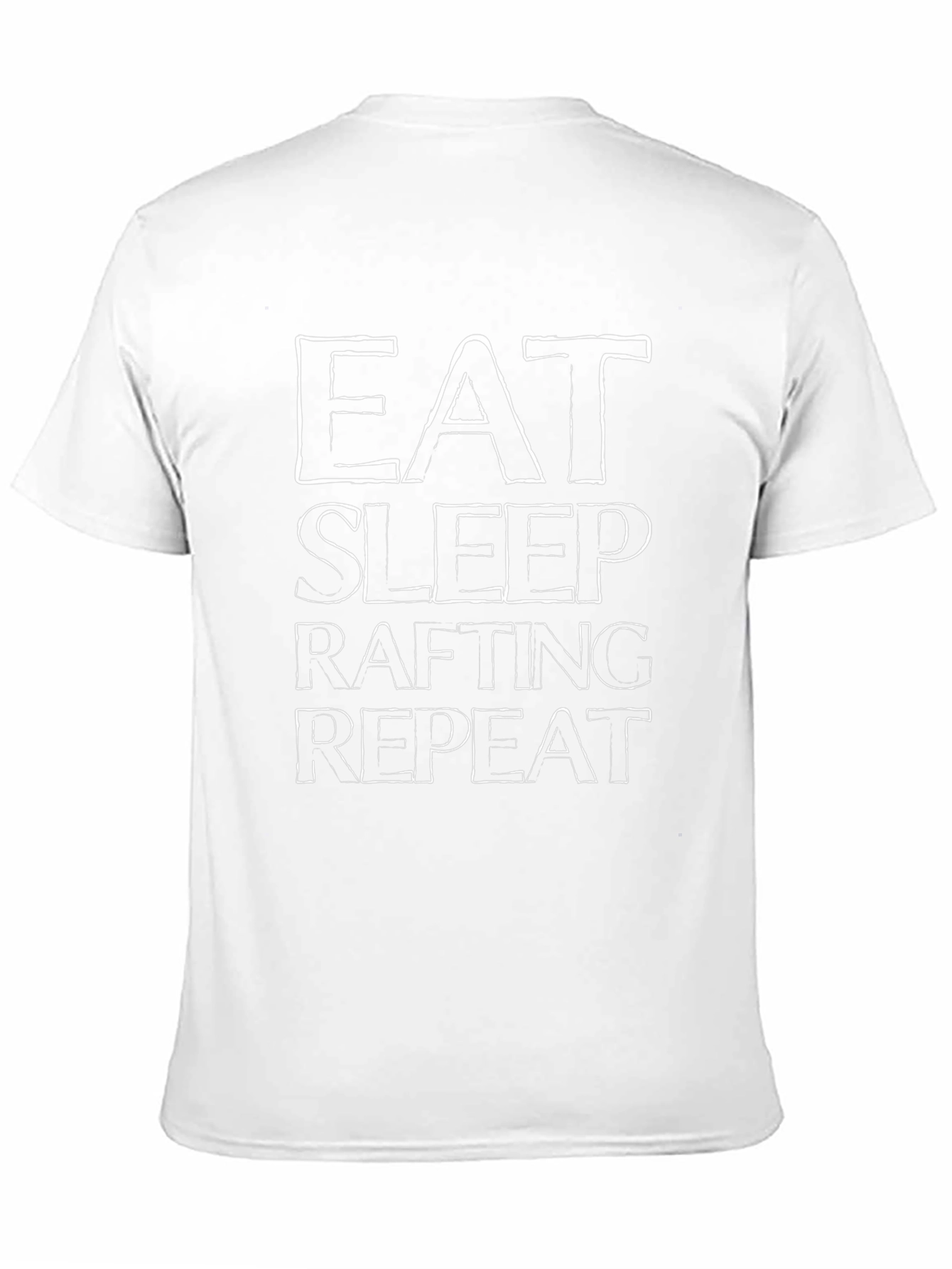 Eat Sleep Rafting Repeat Black T-Shirt