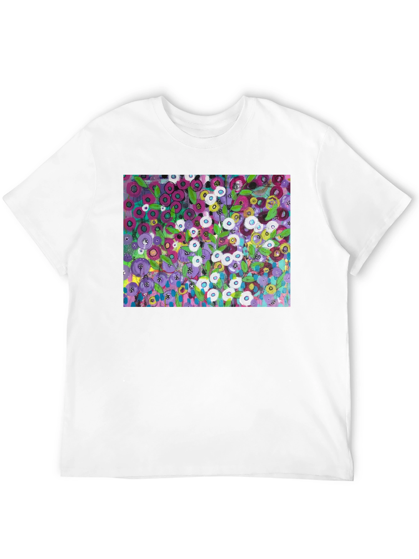 Floral Burst Graphic Tee - Modern Art Shirt