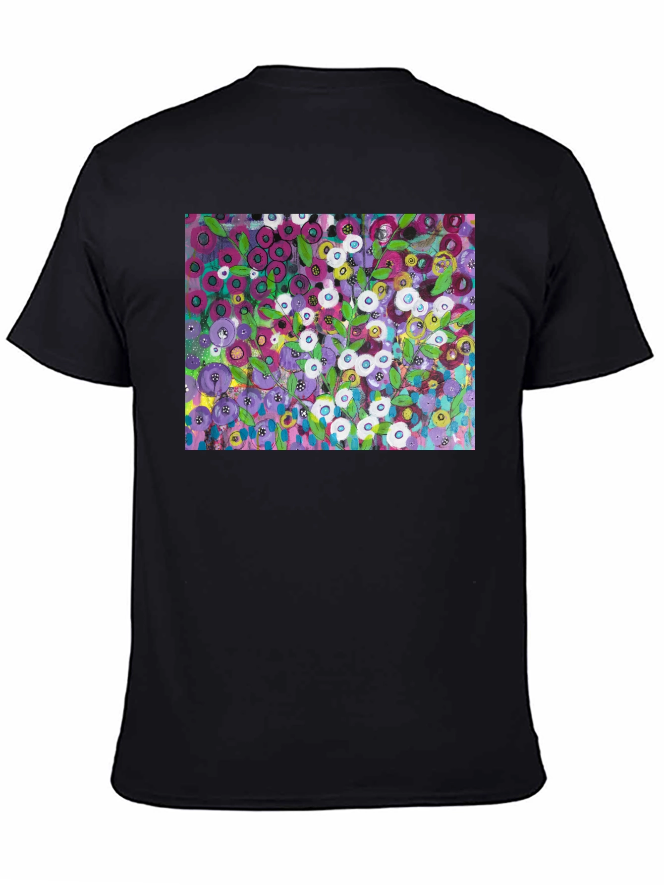 Floral Burst Graphic Tee - Modern Art Shirt