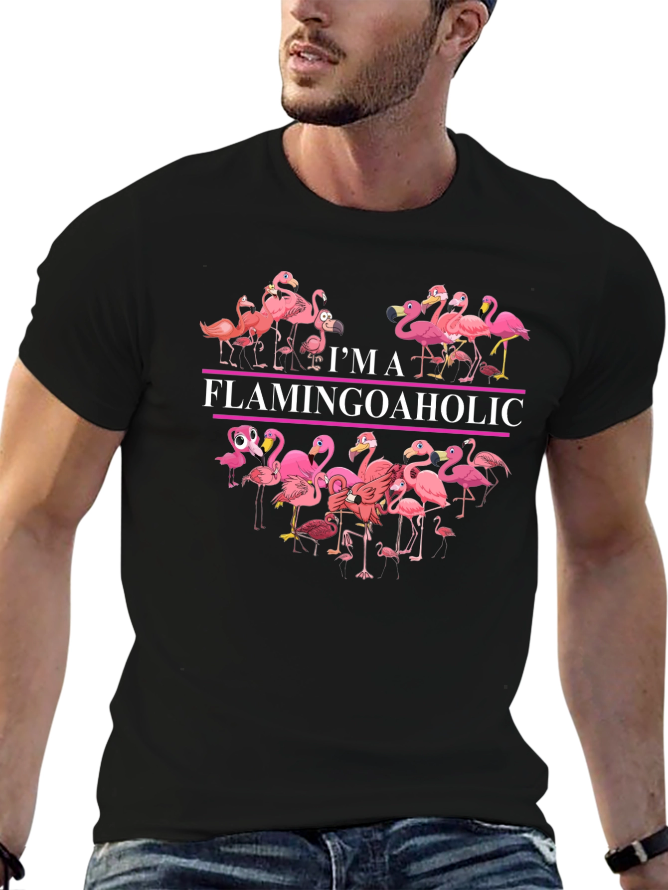 Flamingoaholic Graphic T-Shirt - Fun & Stylish Tee
