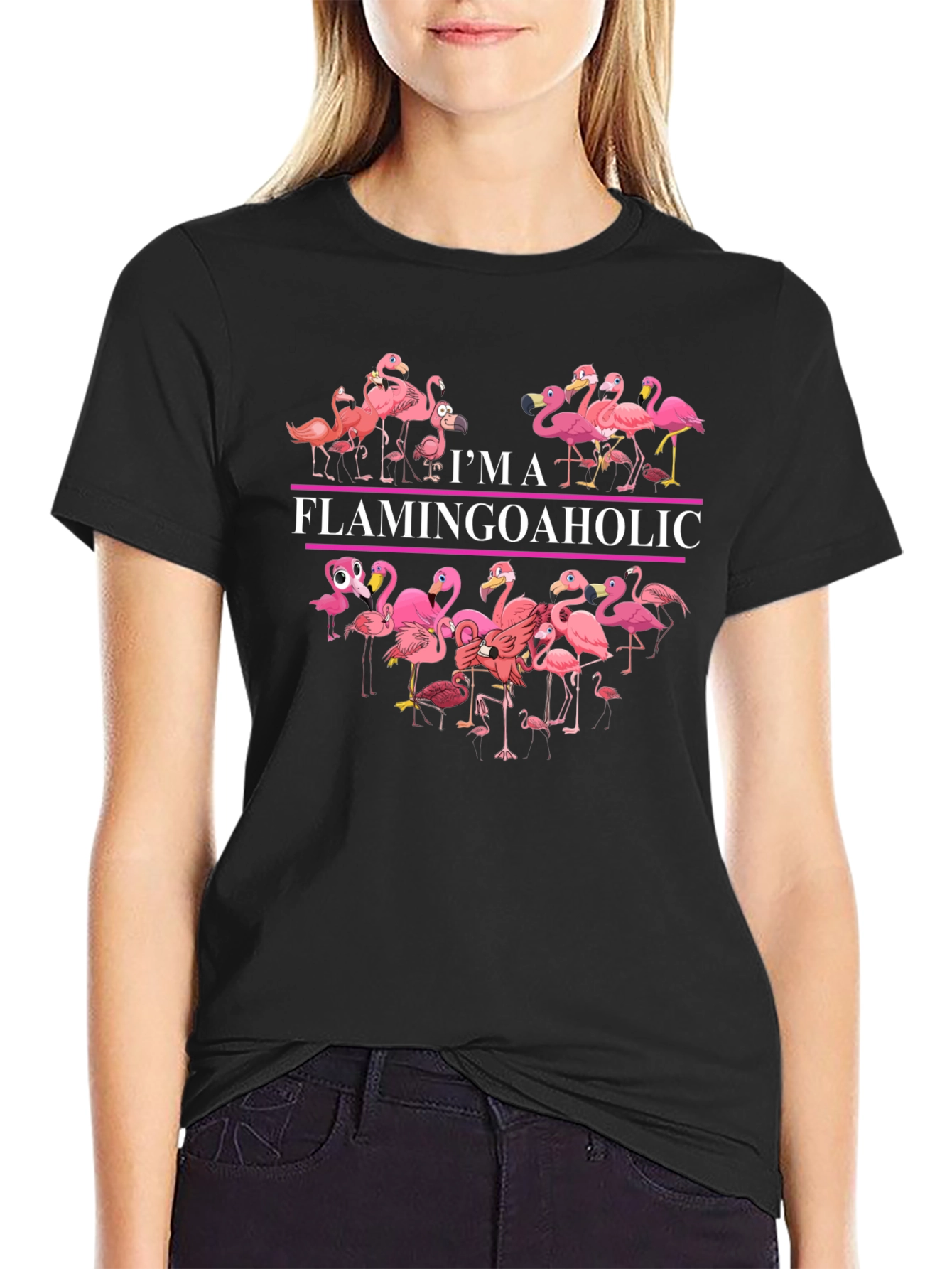 Flamingoaholic Graphic T-Shirt - Fun & Stylish Tee