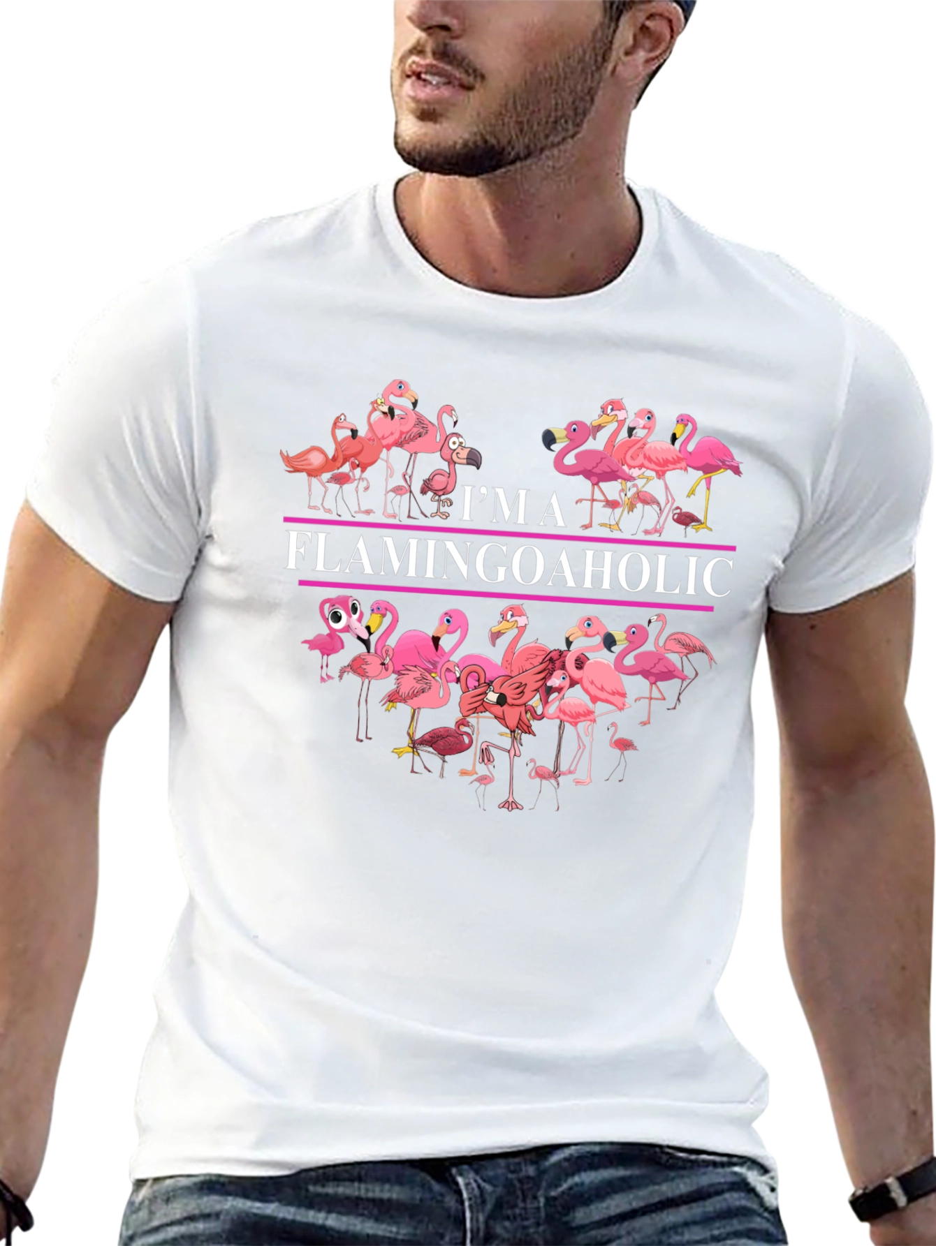 Flamingoaholic Graphic T-Shirt - Fun & Stylish Tee