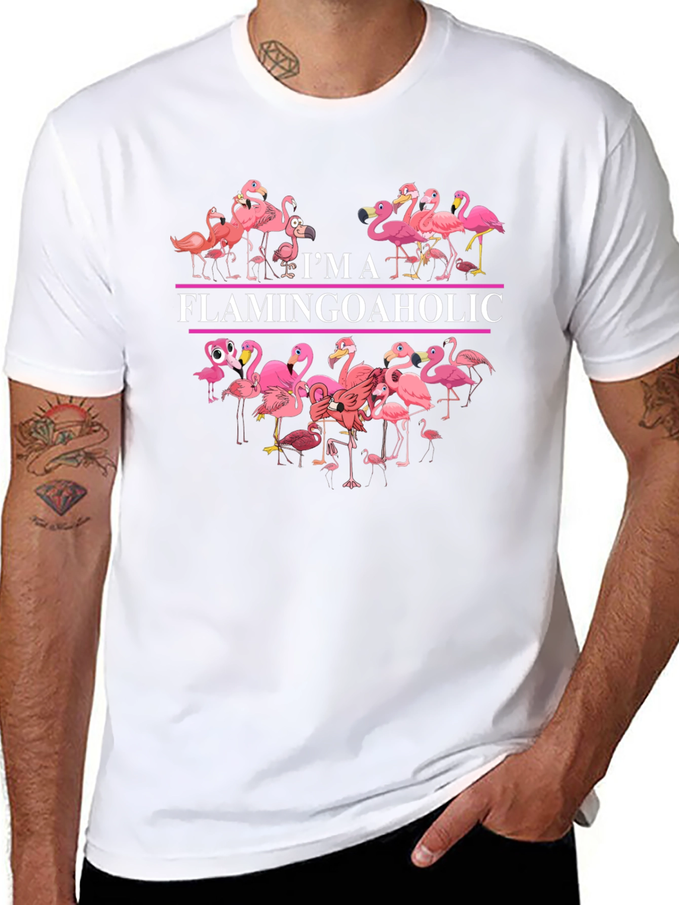Flamingoaholic Graphic T-Shirt - Fun & Stylish Tee