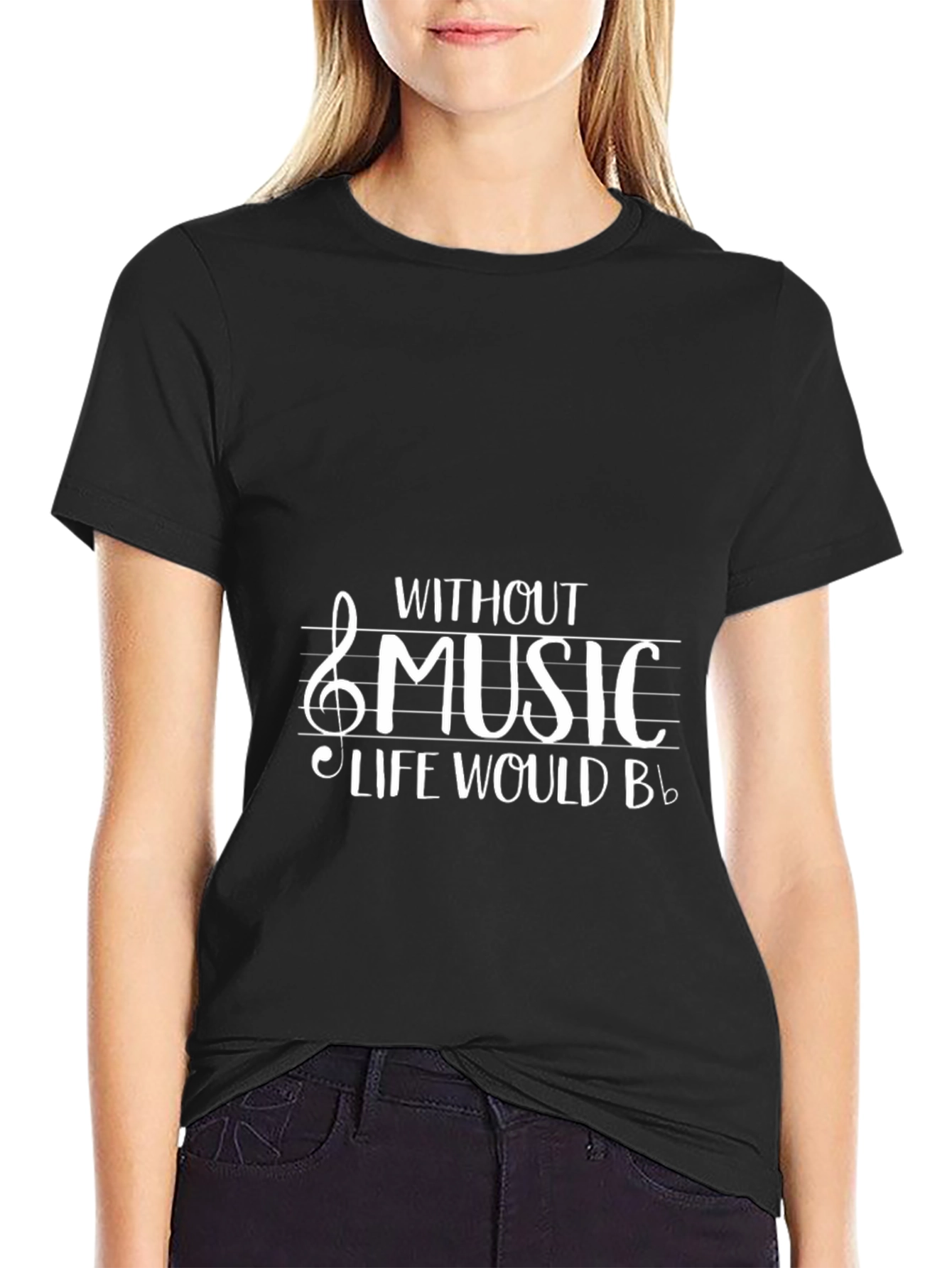 Without Music Life Would B Flat Mens T-Shirt