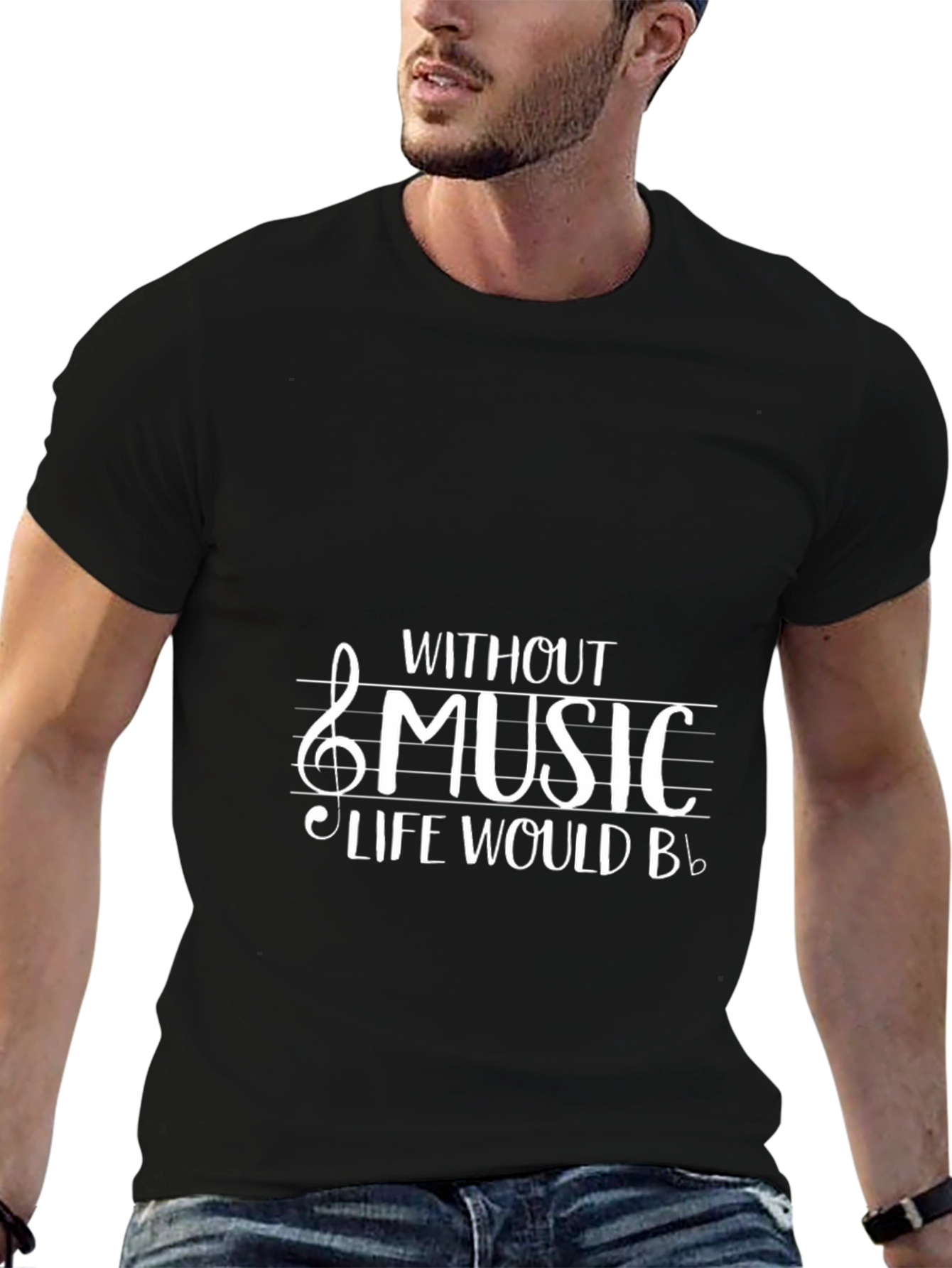 Without Music Life Would B Flat Mens T-Shirt