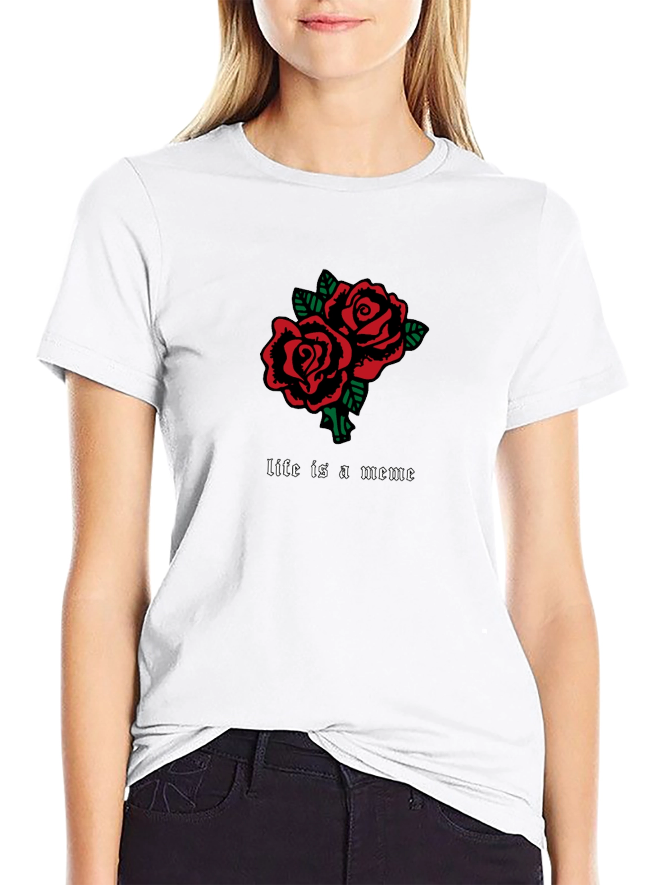 Life is a Meme Roses Graphic Tee