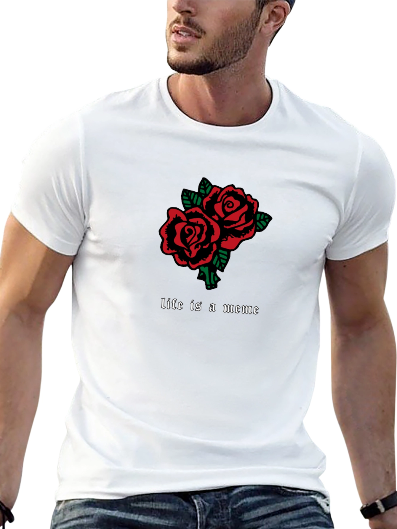 Life is a Meme Roses Graphic Tee