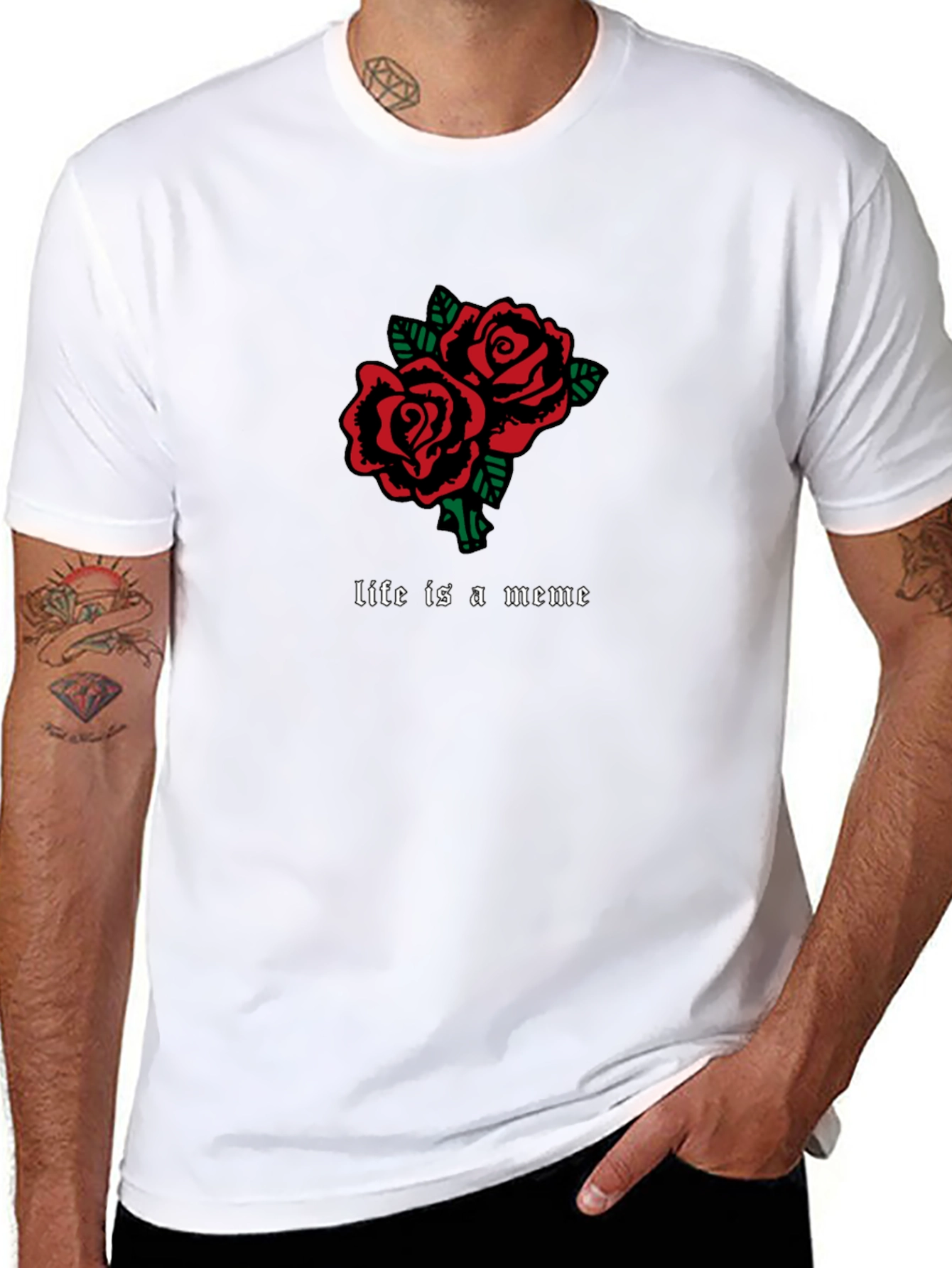 Life is a Meme Roses Graphic Tee