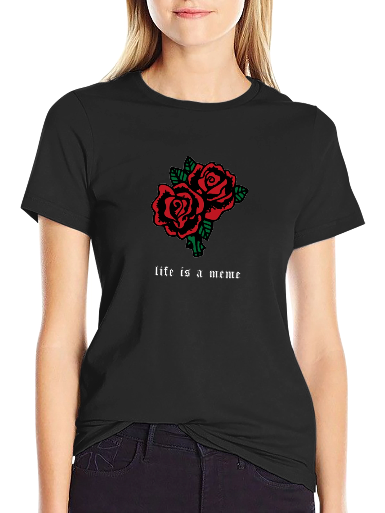 Life is a Meme Roses Graphic Tee