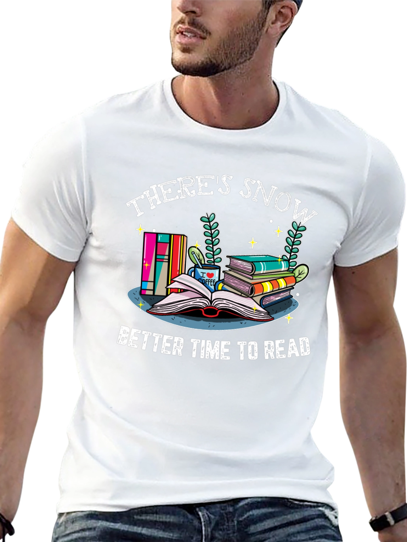 Theres Snow Better Time to Read Graphic T-Shirt