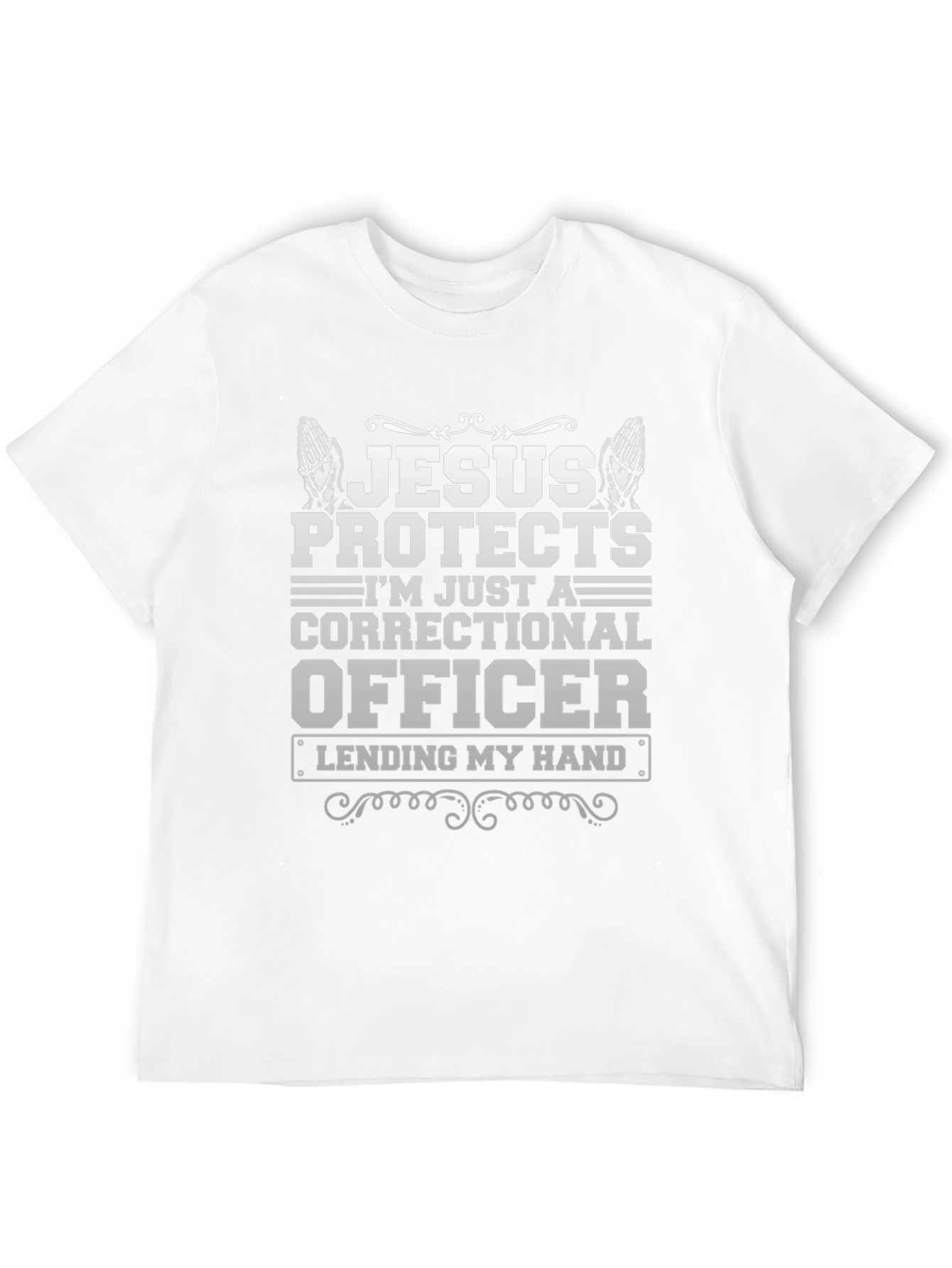 Jesus Protects Correctional Officer Graphic T-Shirt