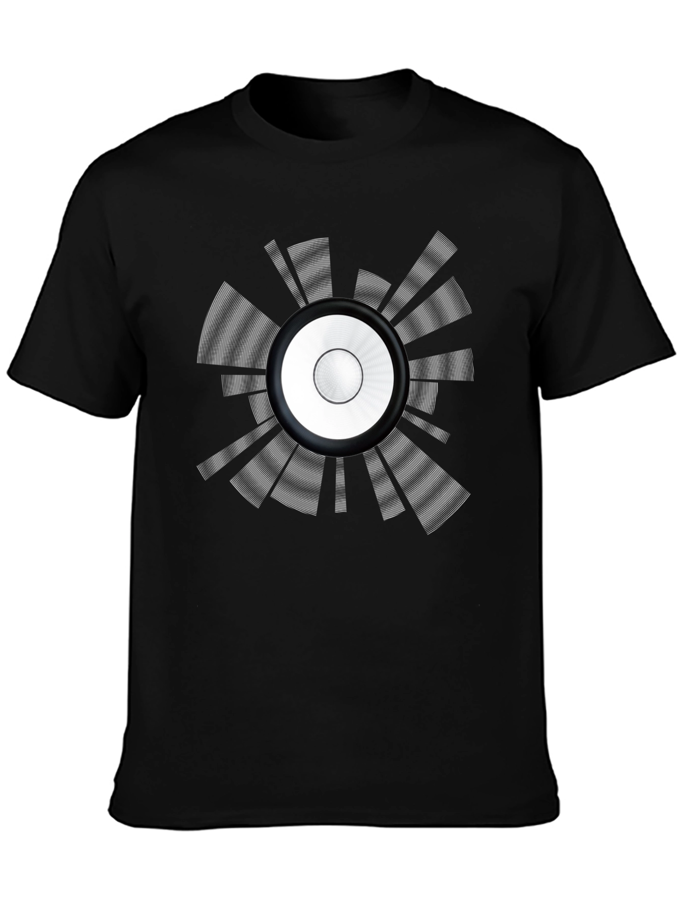 Speaker Graphic Black T-Shirt - Music Lover Tee