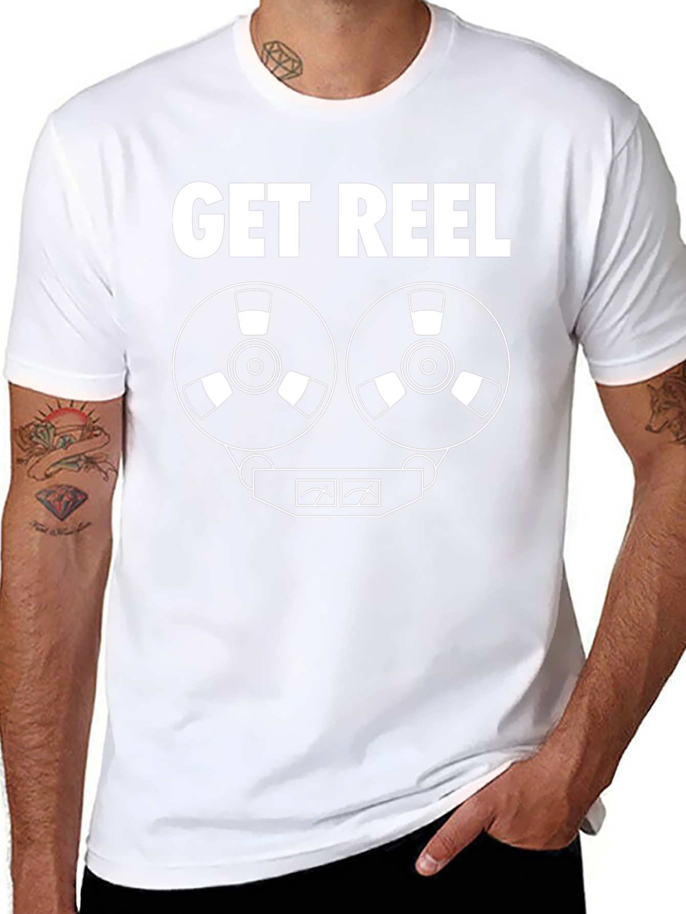 Get Reel T-Shirt - Retro Audio Enthusiast Tee