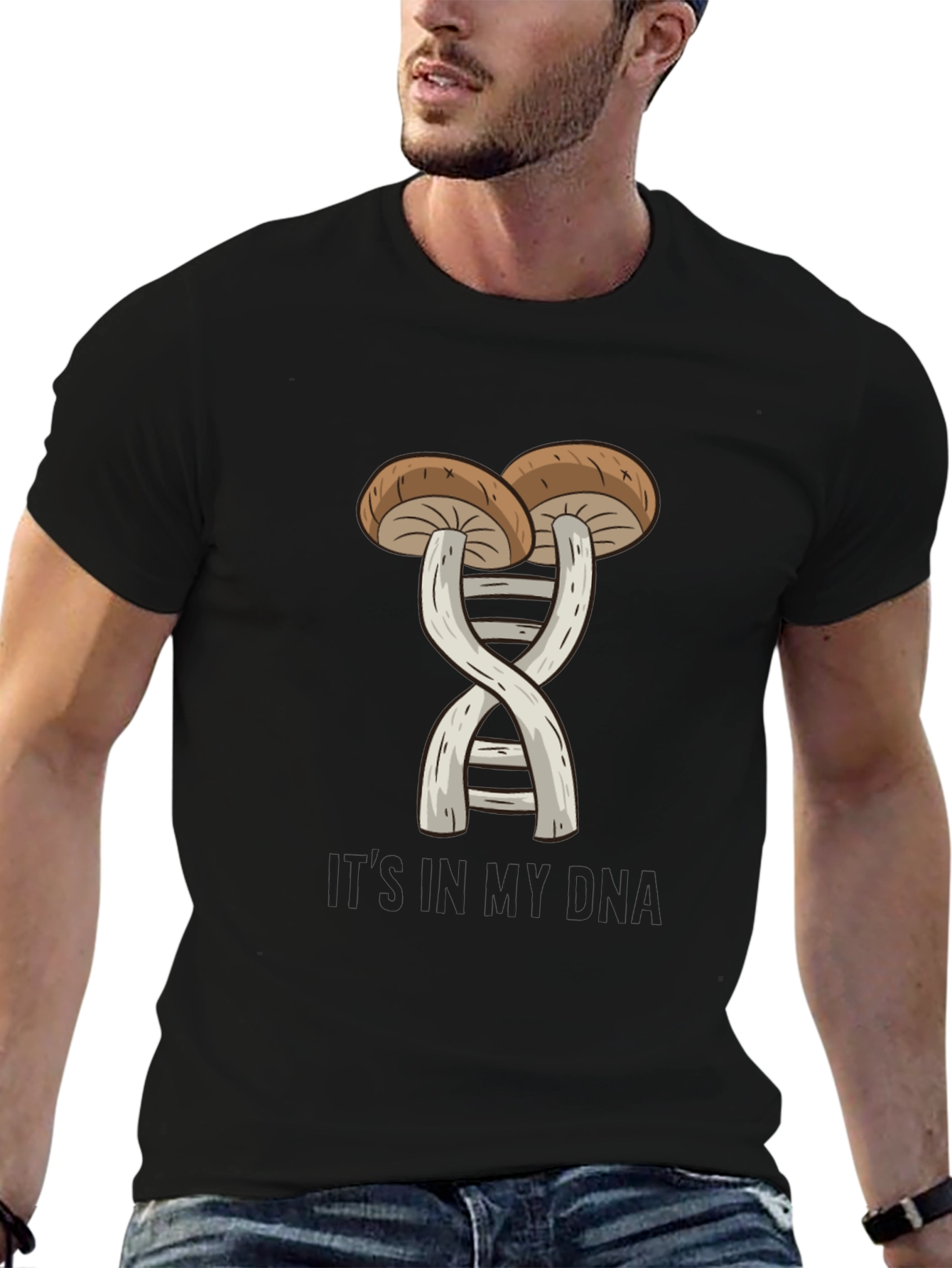 Mushroom DNA T-Shirt - Fungi Genetic Tee