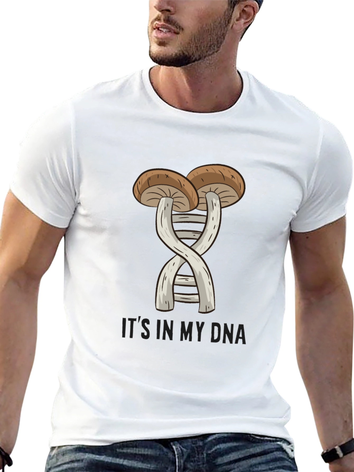 Mushroom DNA T-Shirt - Fungi Genetic Tee
