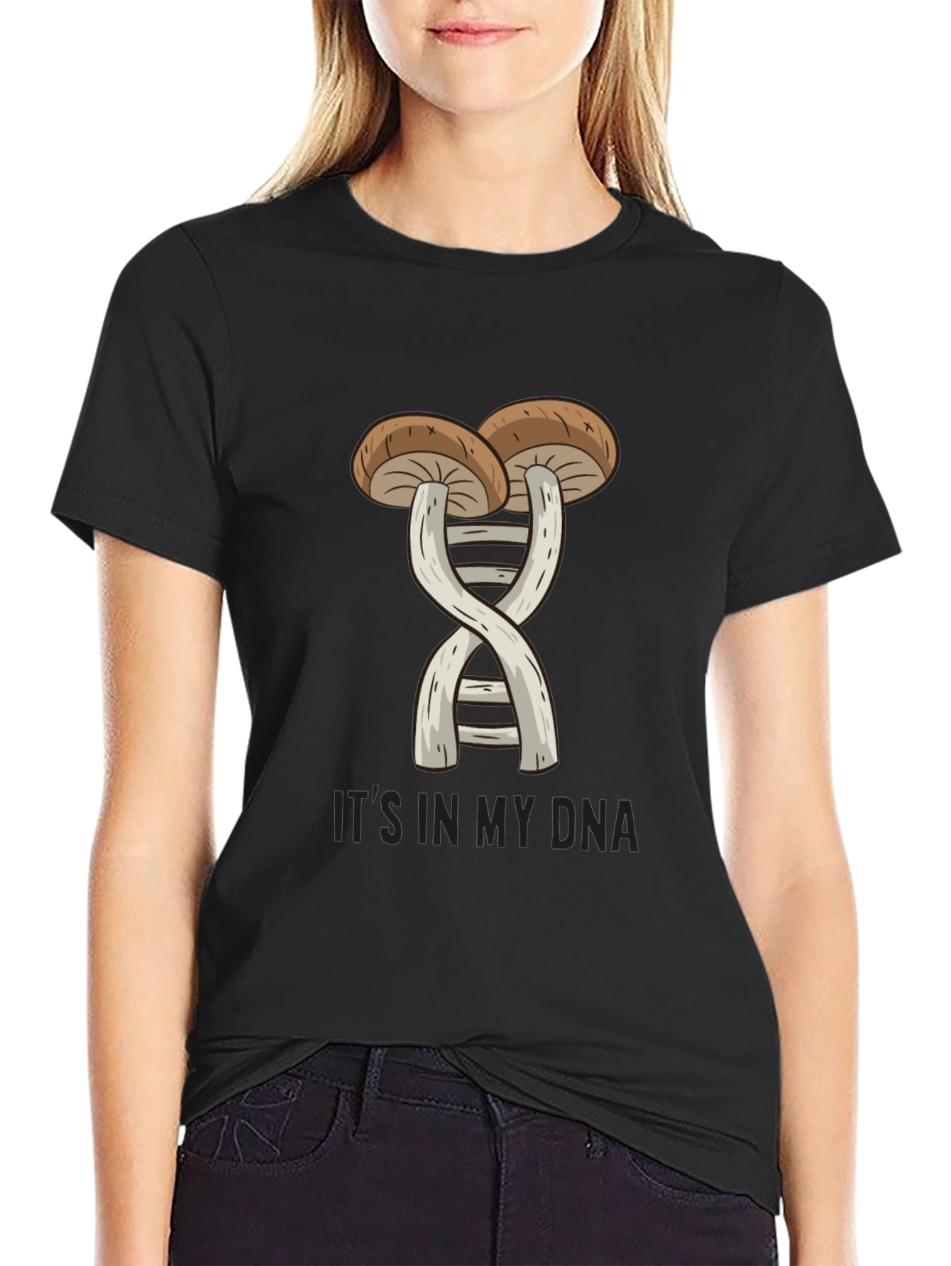 Mushroom DNA T-Shirt - Fungi Genetic Tee