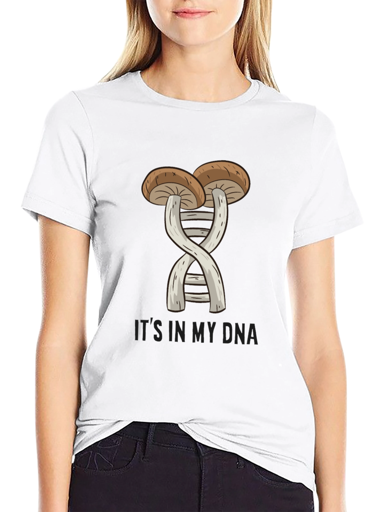 Mushroom DNA T-Shirt - Fungi Genetic Tee