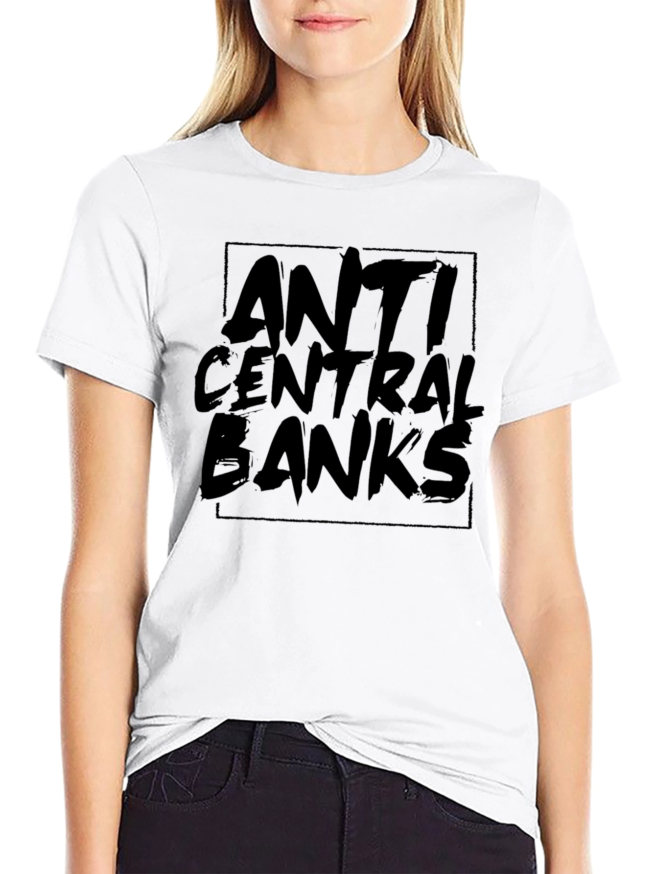 Anti Central Banks Graphic T-Shirt - Black