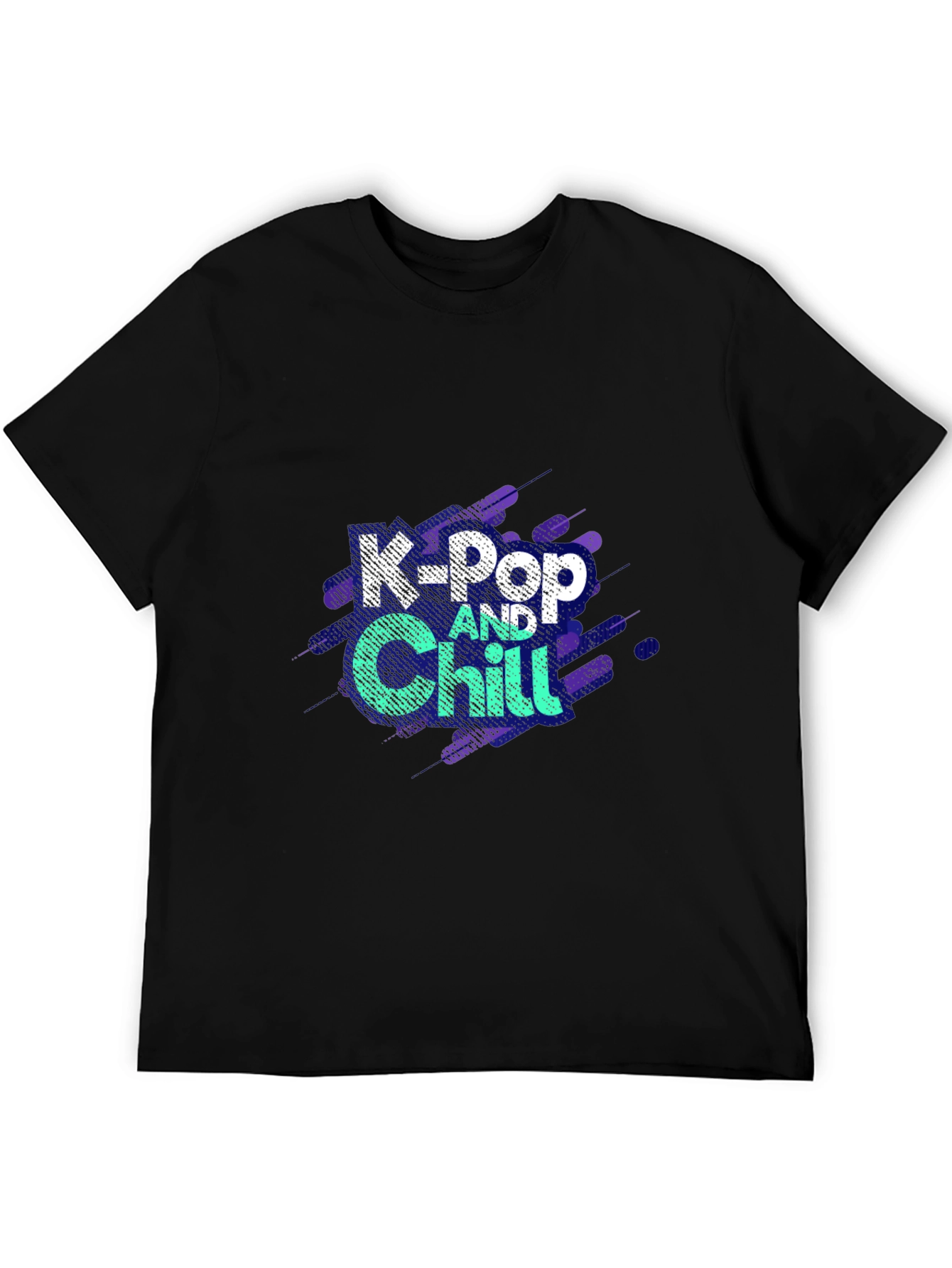 K-Pop and Chill Black Graphic Tee